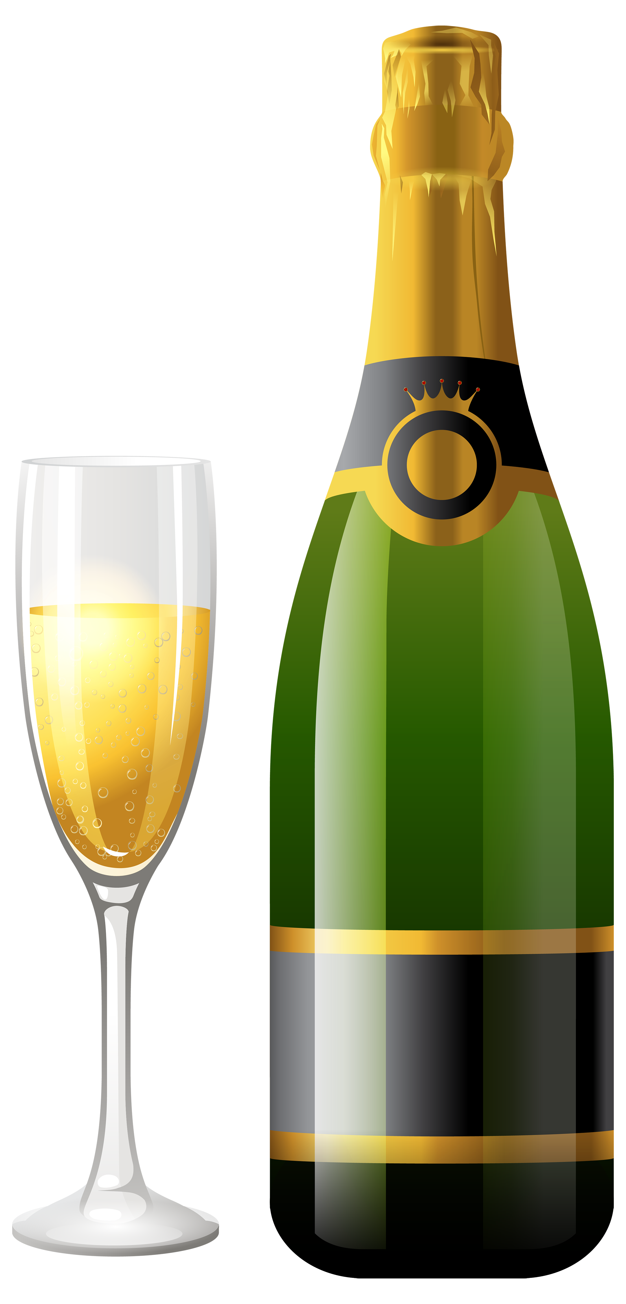 Champagne Bottle with Glass PNG Clipart - Best WEB Clipart
