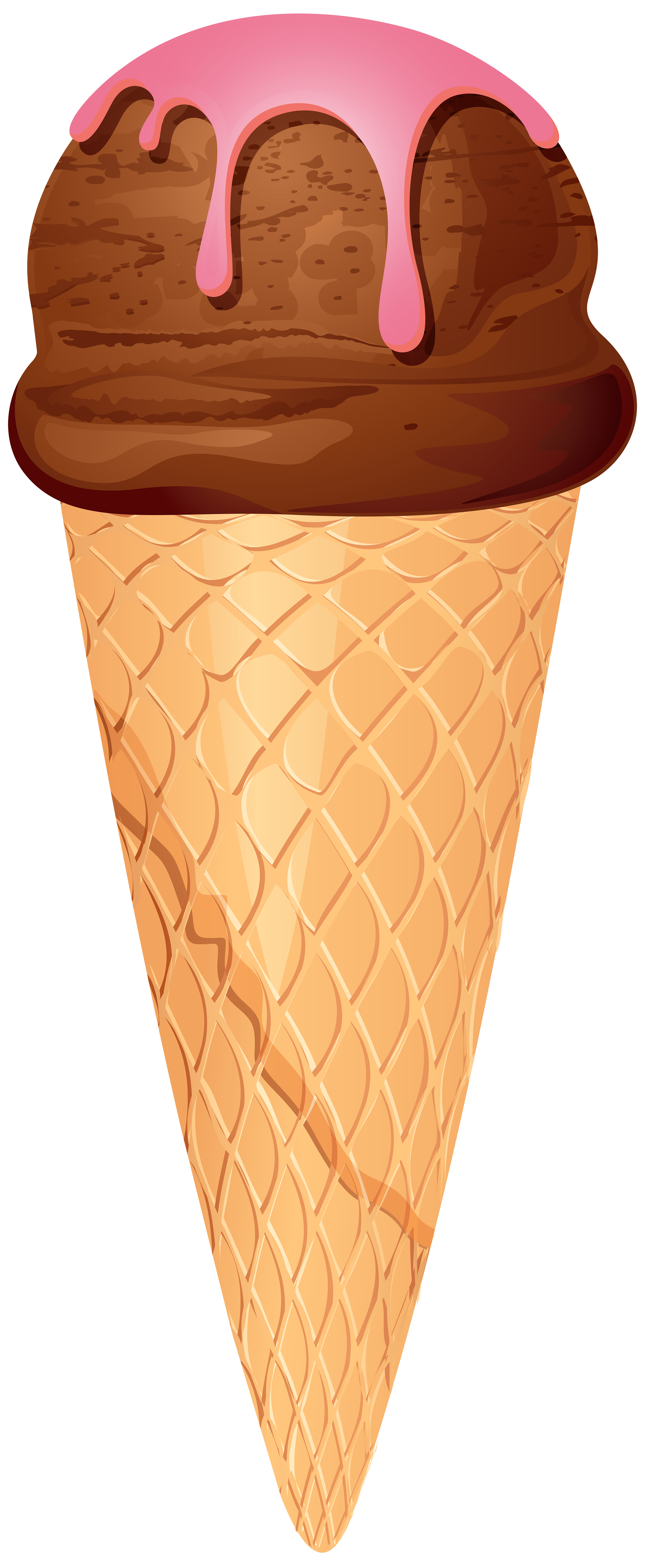 Chocolate Ice Cream Cone PNG Clip Art - Best WEB Clipart