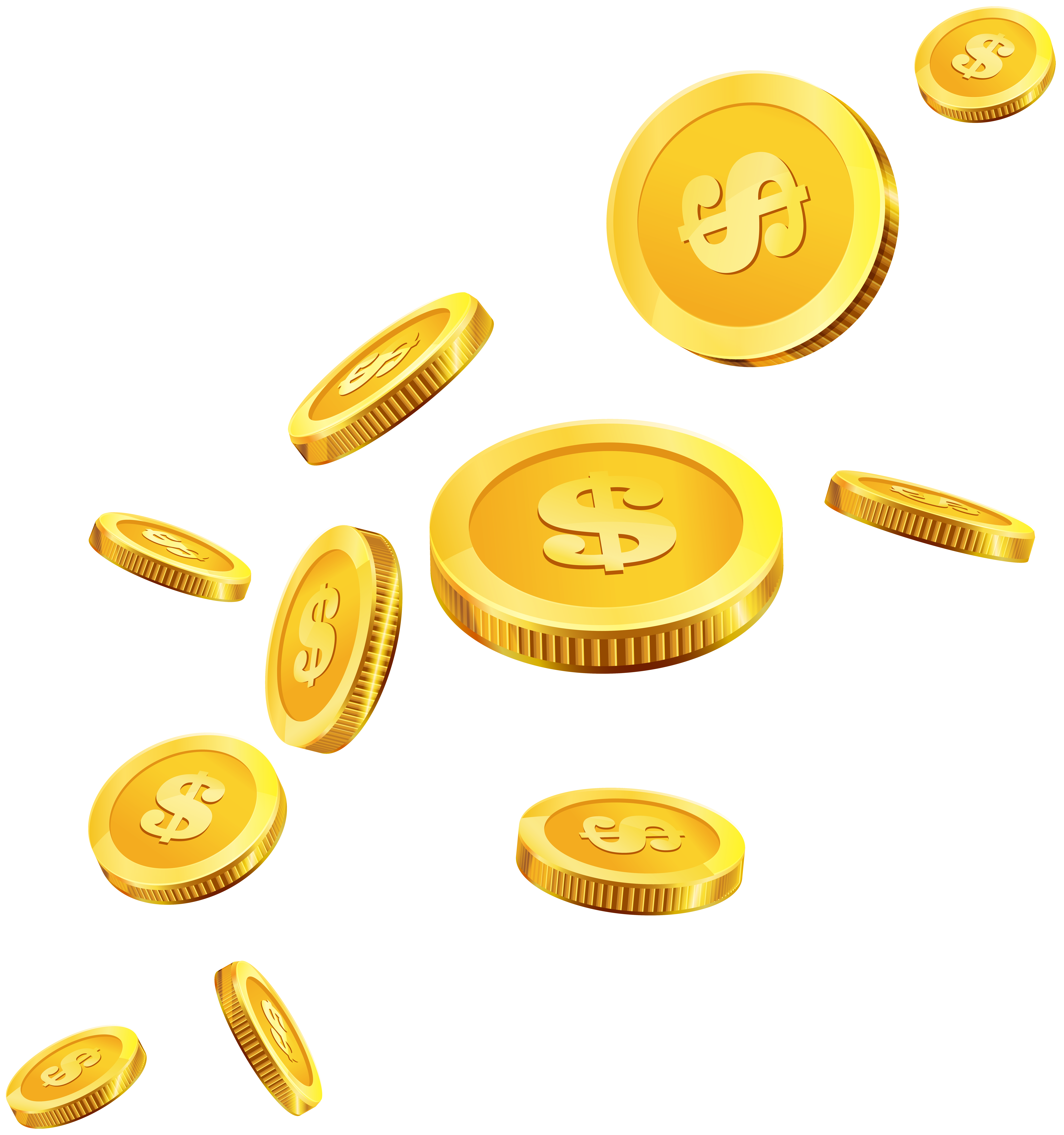 Coins Gold PNG Clip Art - Best WEB Clipart