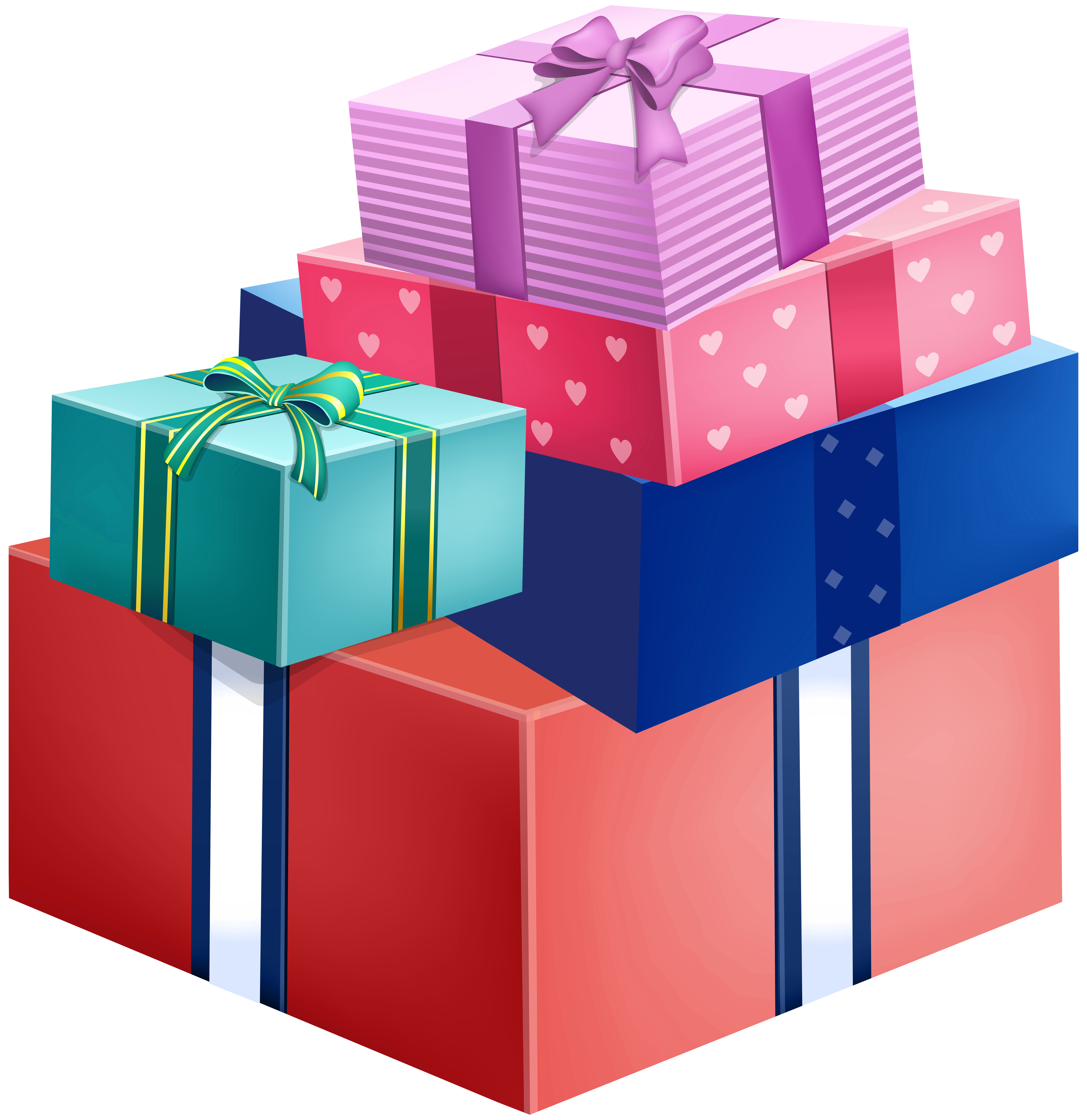 Colorful Gift Boxes PNG Clipart - Best WEB Clipart