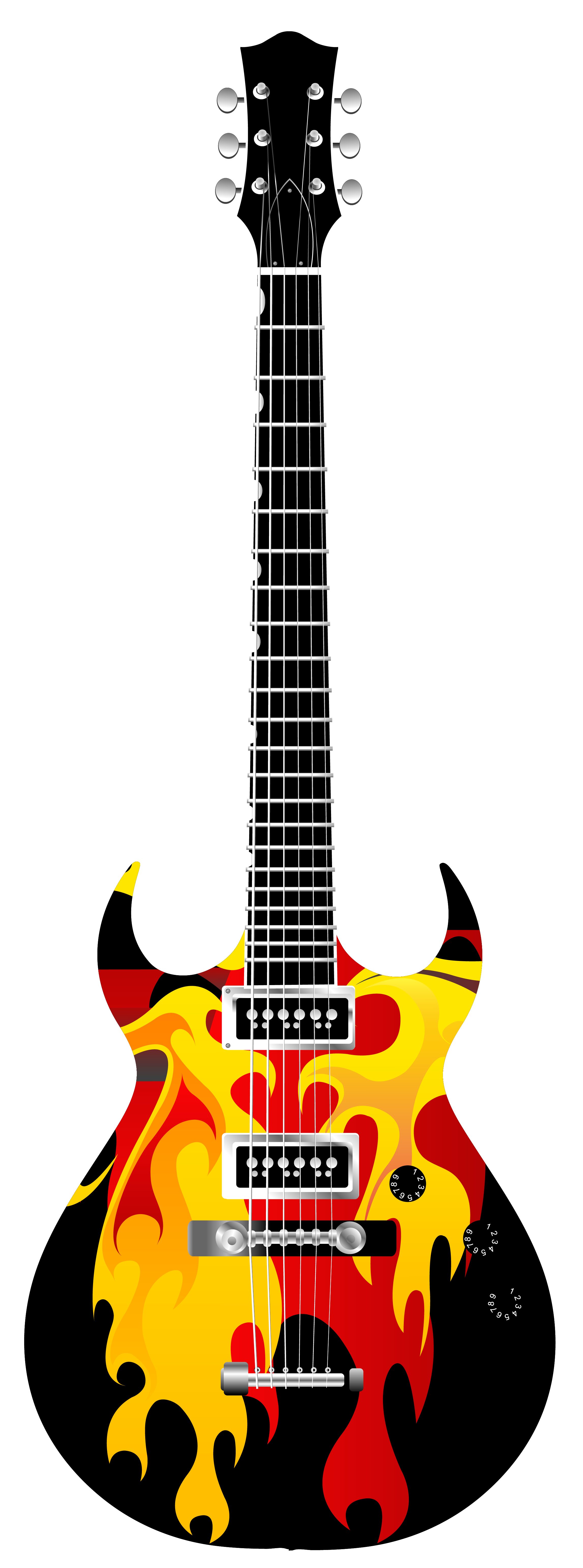 Flame Electric Guitar PNG Clipart - Best WEB Clipart