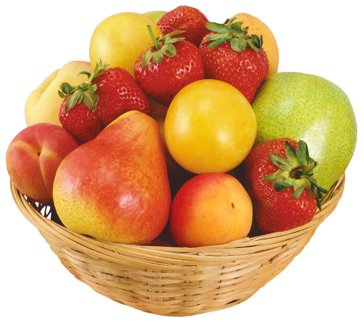 Fruits in Wicker Bowl PNG Clipart - Best WEB Clipart