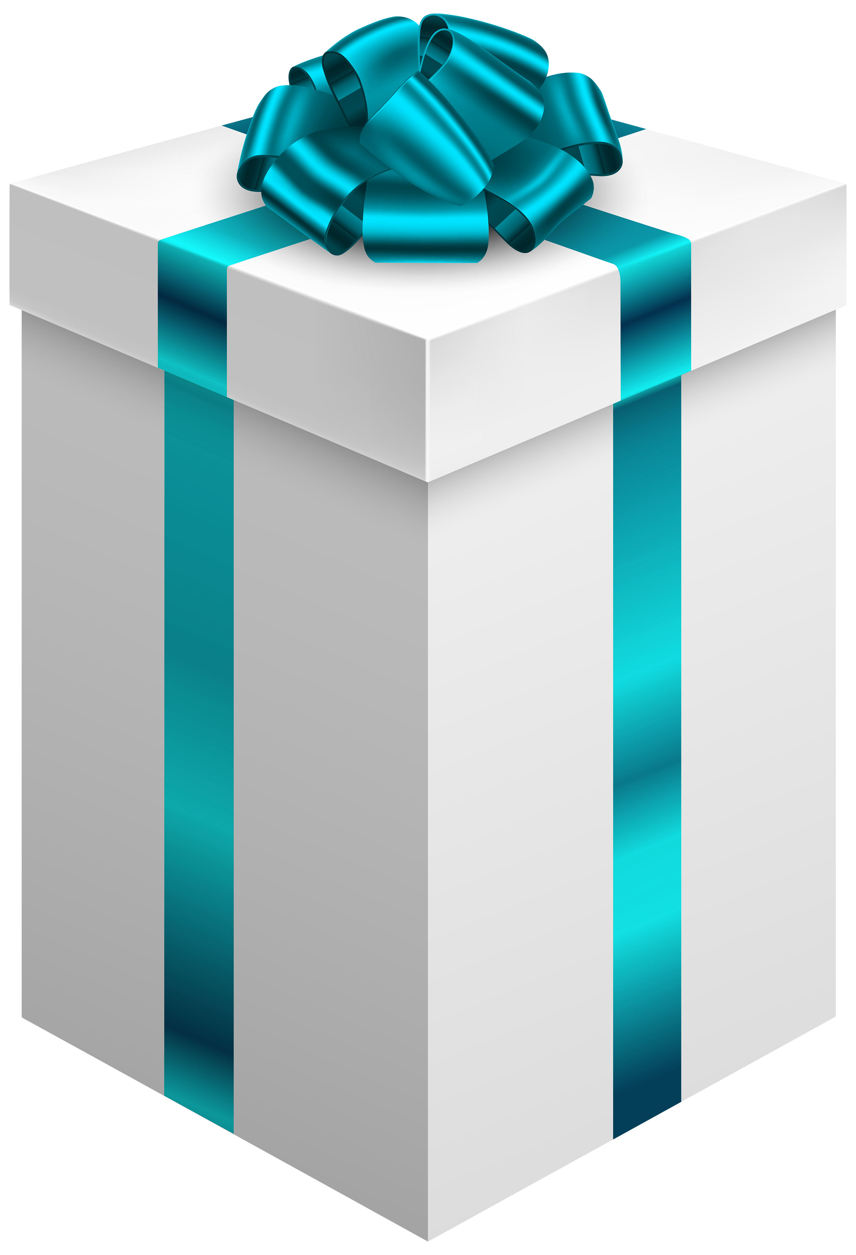 Gift Box with Blue Bow PNG Clipart - Best WEB Clipart