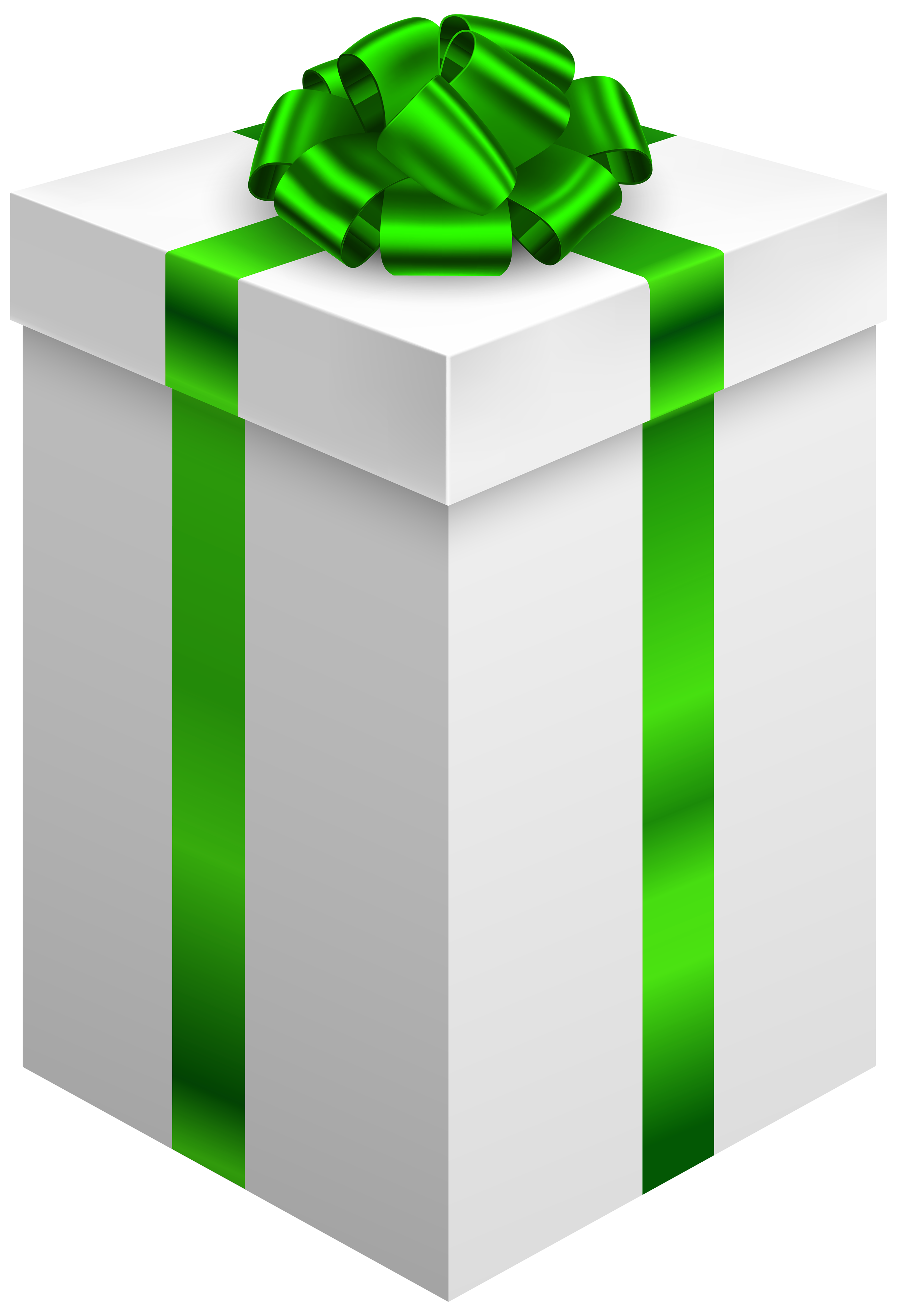 Gift Box with Green Bow PNG Clipart - Best WEB Clipart