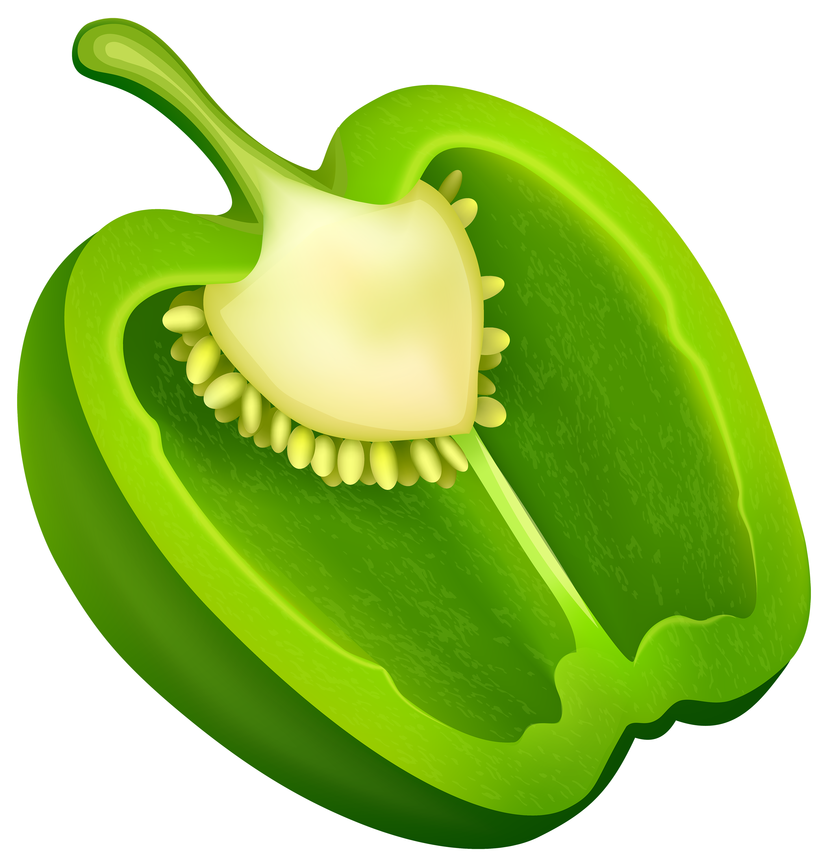 Half Green Pepper PNG Clipart - Best WEB Clipart