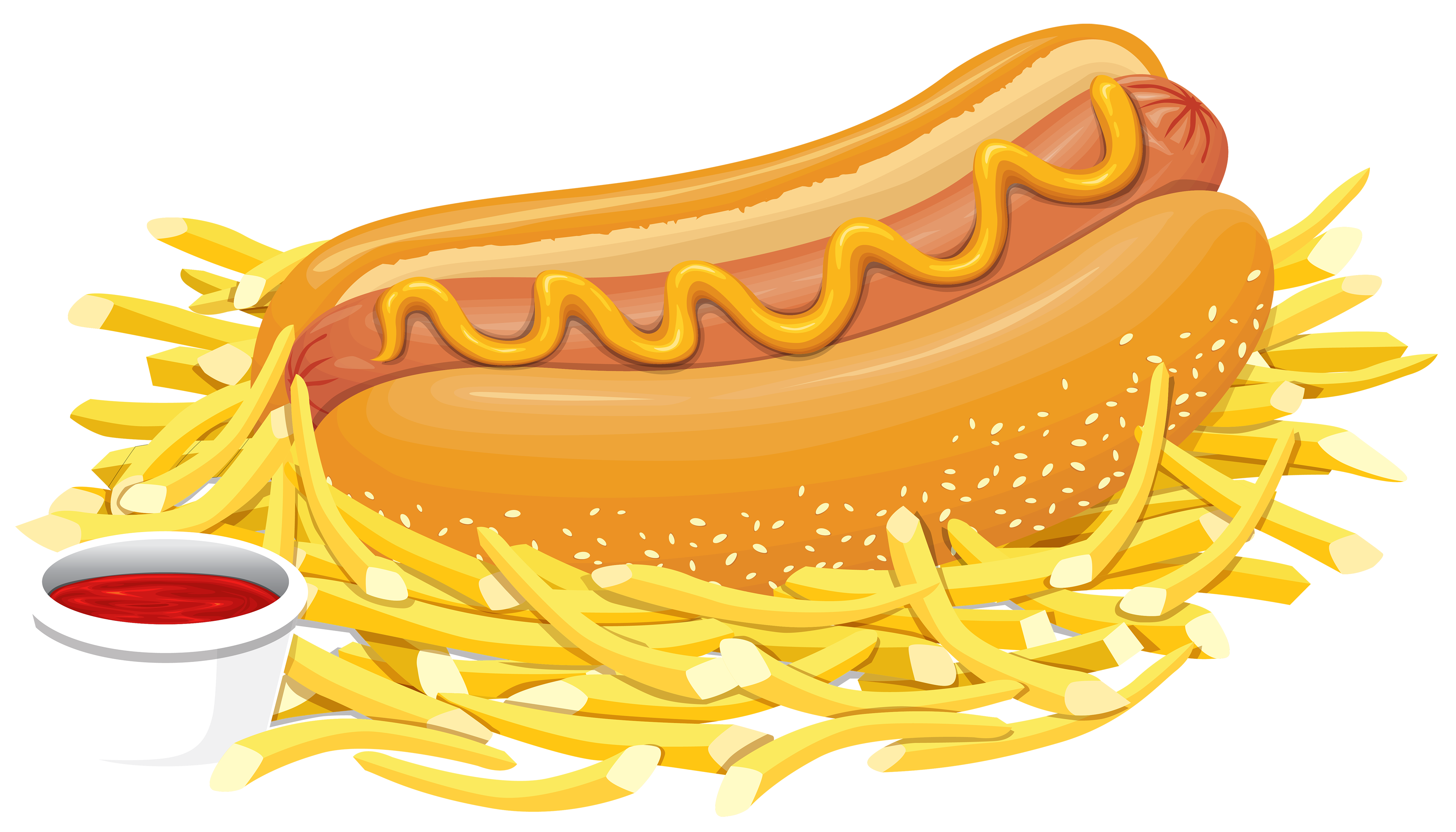 Hot Dog with Ketchup PNG Clipart - Best WEB Clipart