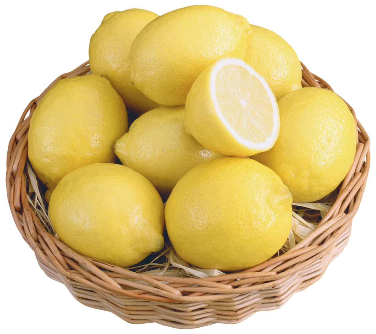 Lemons in Wicker Bowl PNG Clipart - Best WEB Clipart