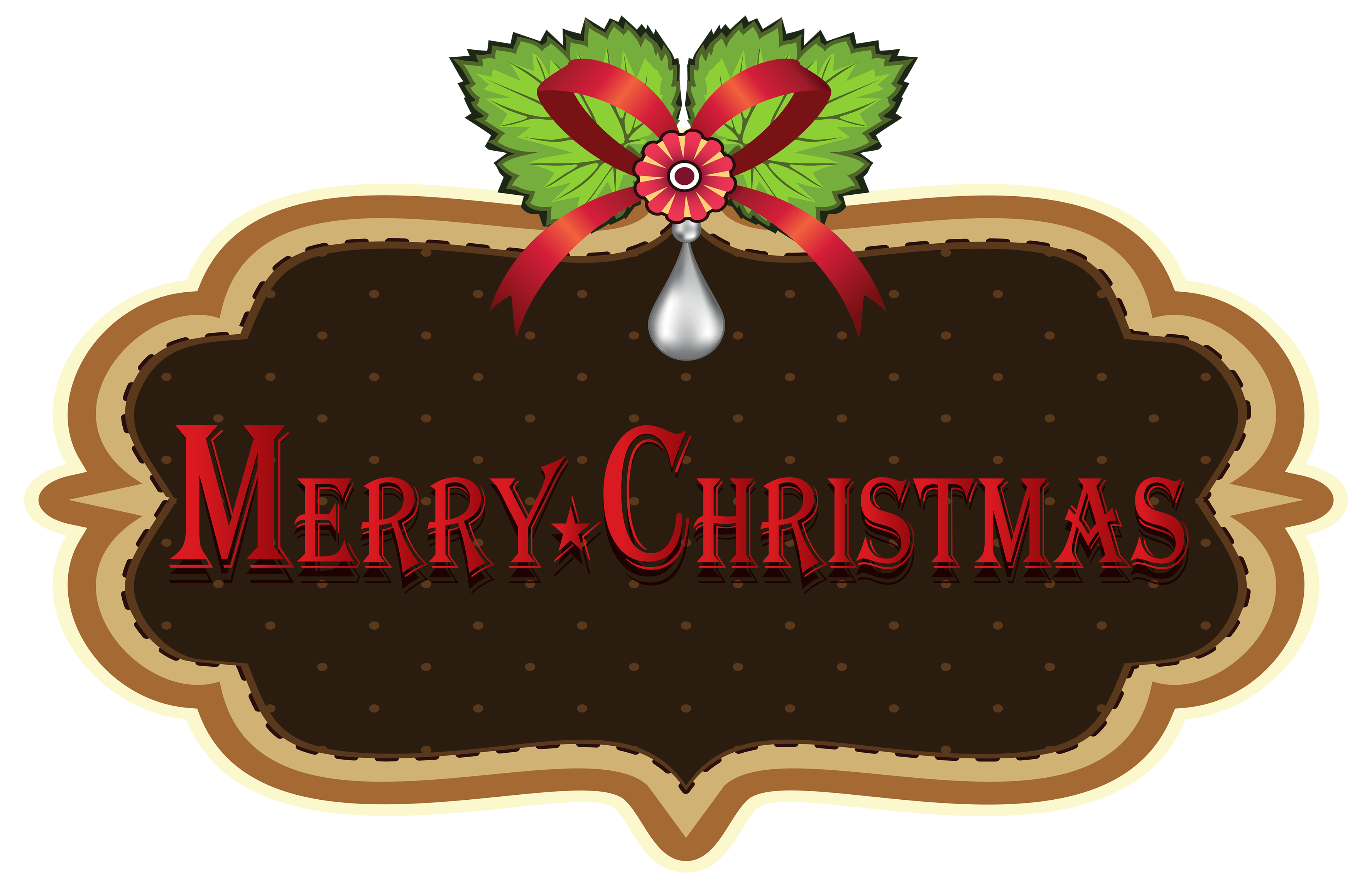 Merry Christmas Label PNG Clipart - Best WEB Clipart