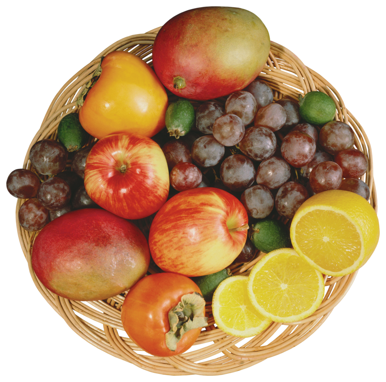 Mixed Fruits in Wicker Bowl PNG Clipart - Best WEB Clipart