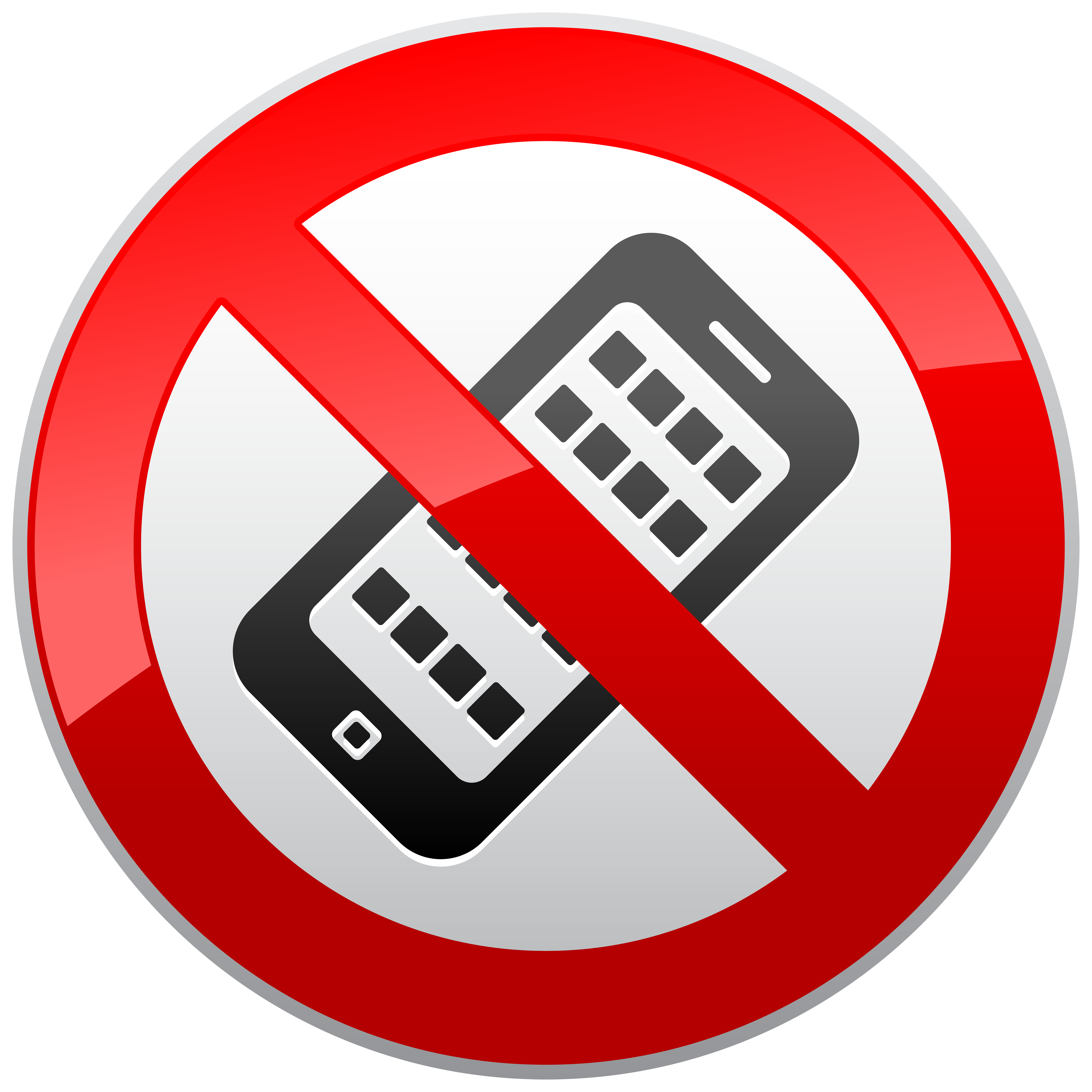 No Activated Mobile Phones Prohibition Sign PNG Clipart - Best WEB Clipart