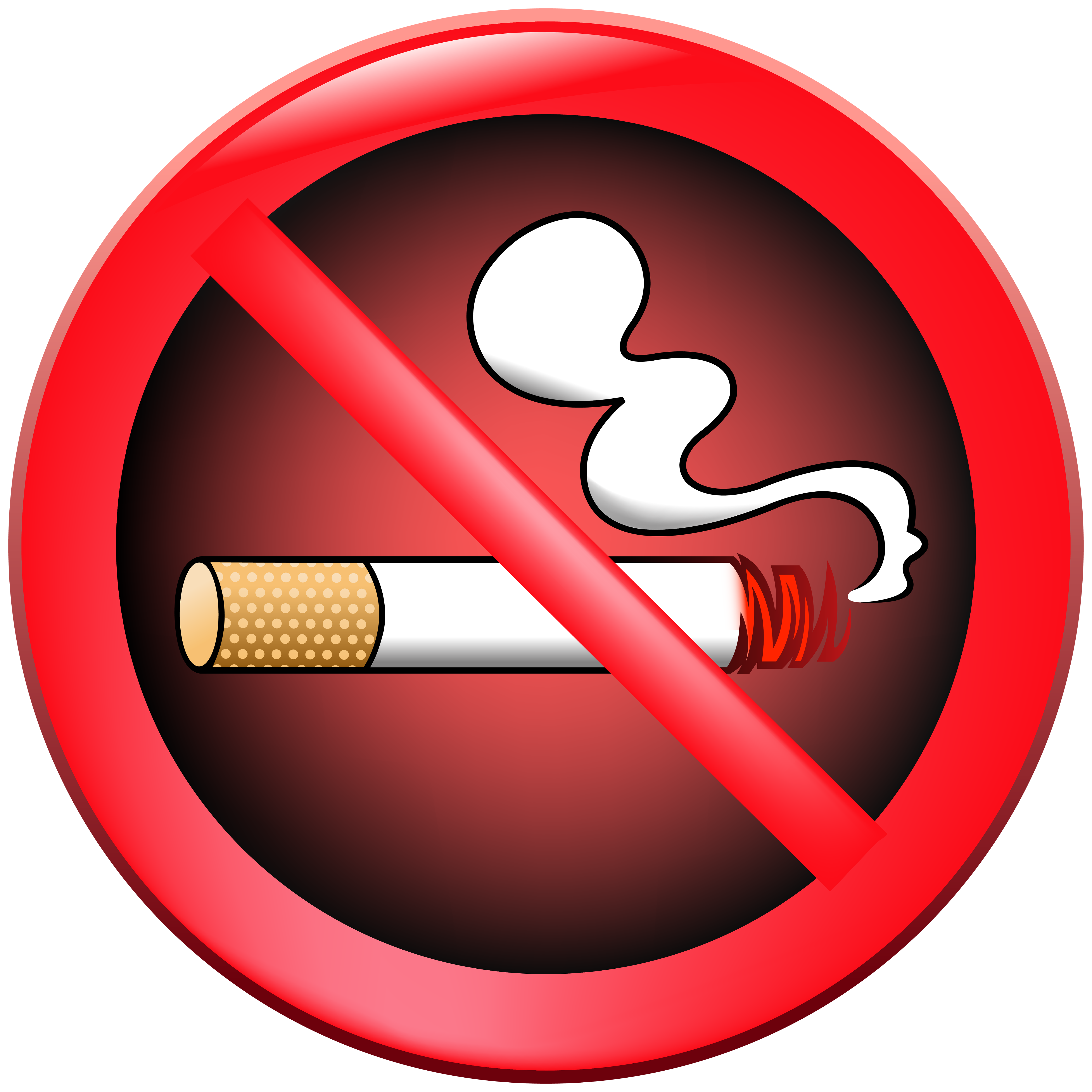 No Smoking Prohibition Sign PNG Clipart - Best WEB Clipart