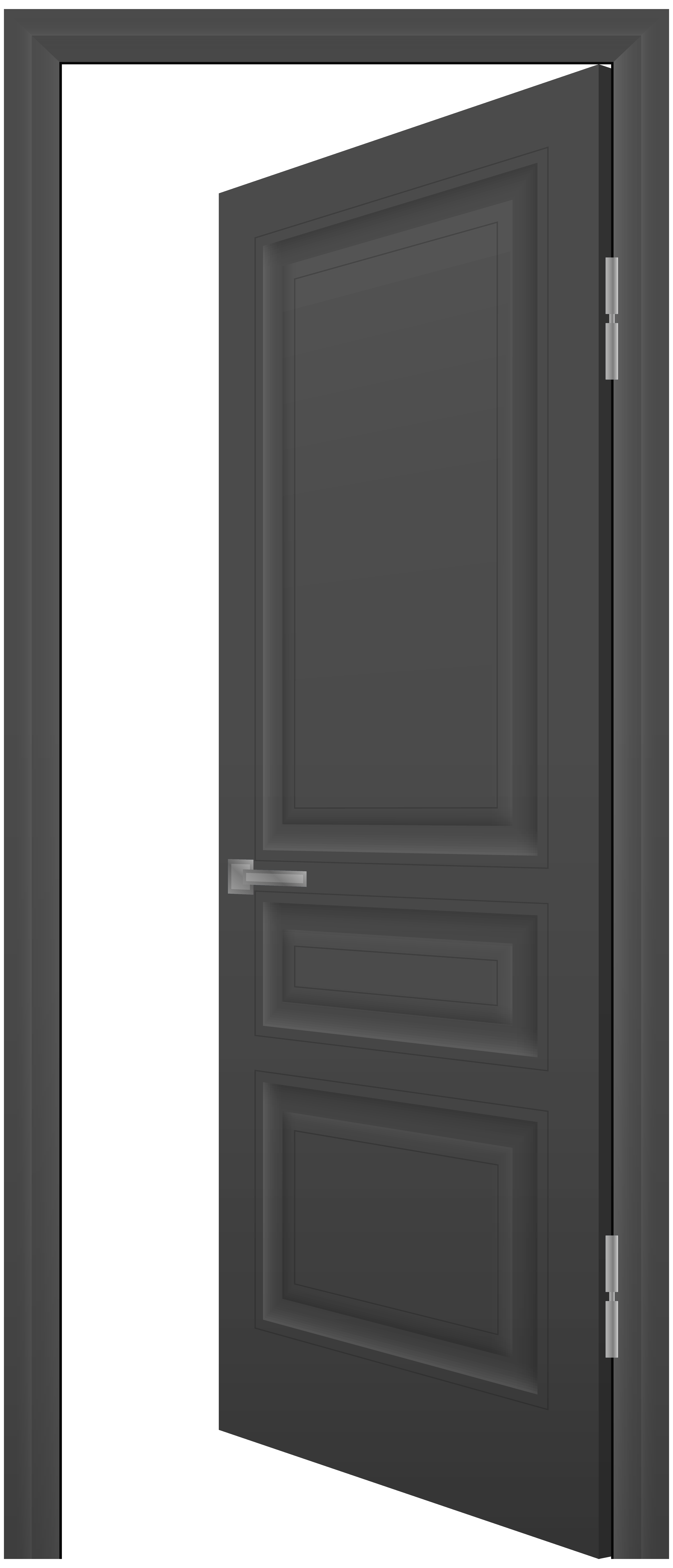 Open Door Grey PNG Clip Art - Best WEB Clipart
