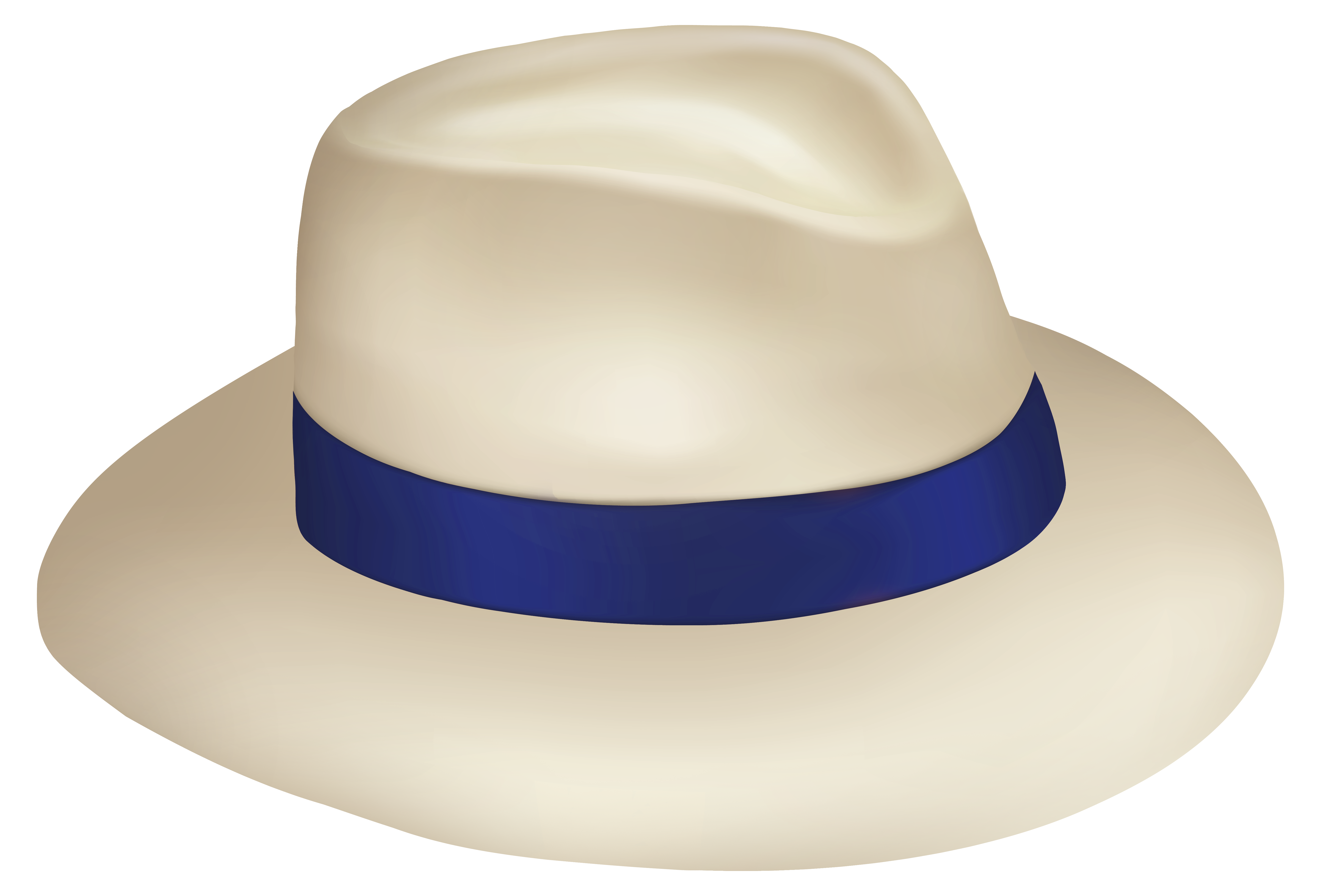 Panama Sun Hat With Blue Ribbon PNG Clipart - Best WEB Clipart