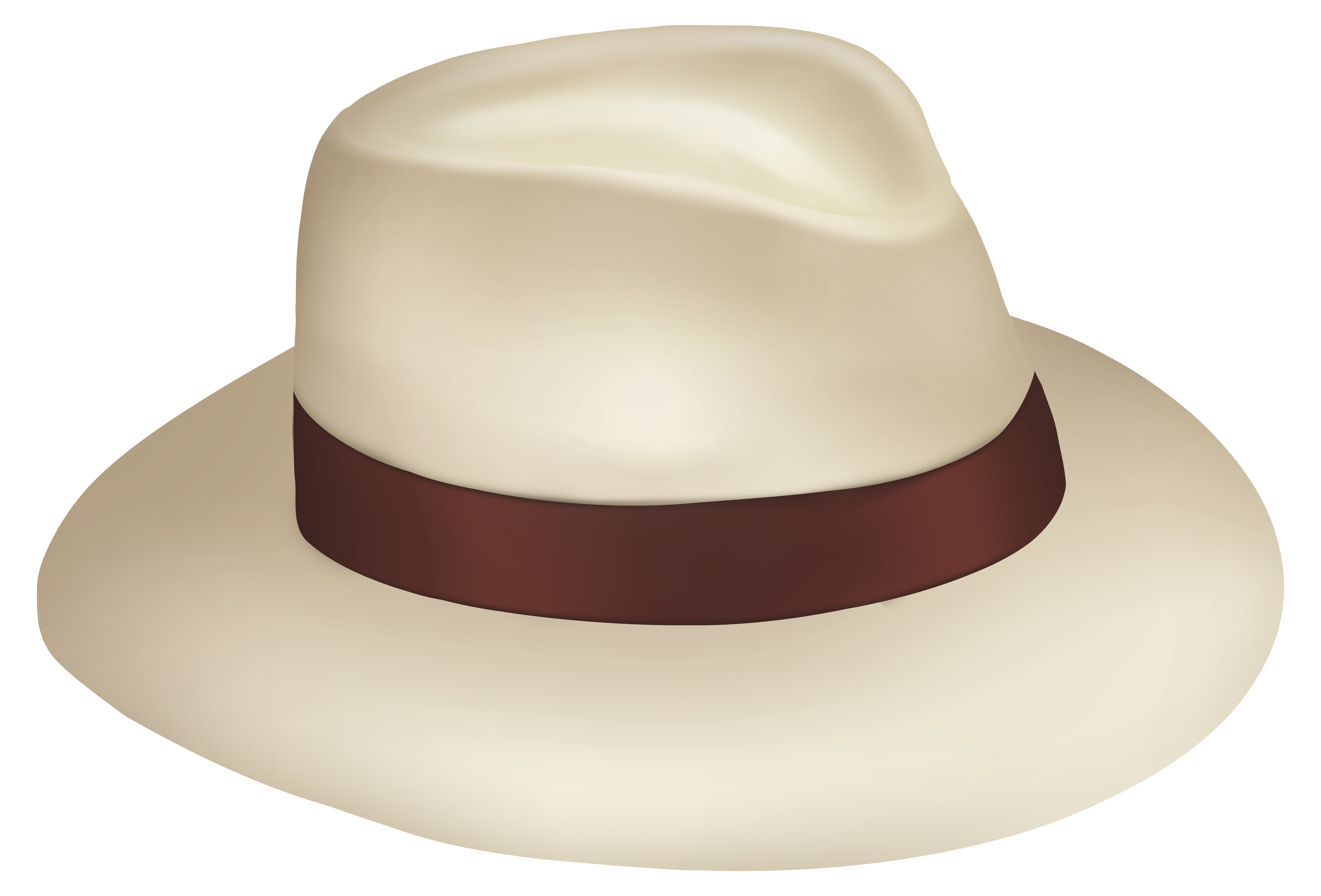 Panama Sun Hat With Brown Ribbon PNG Clipart - Best WEB Clipart