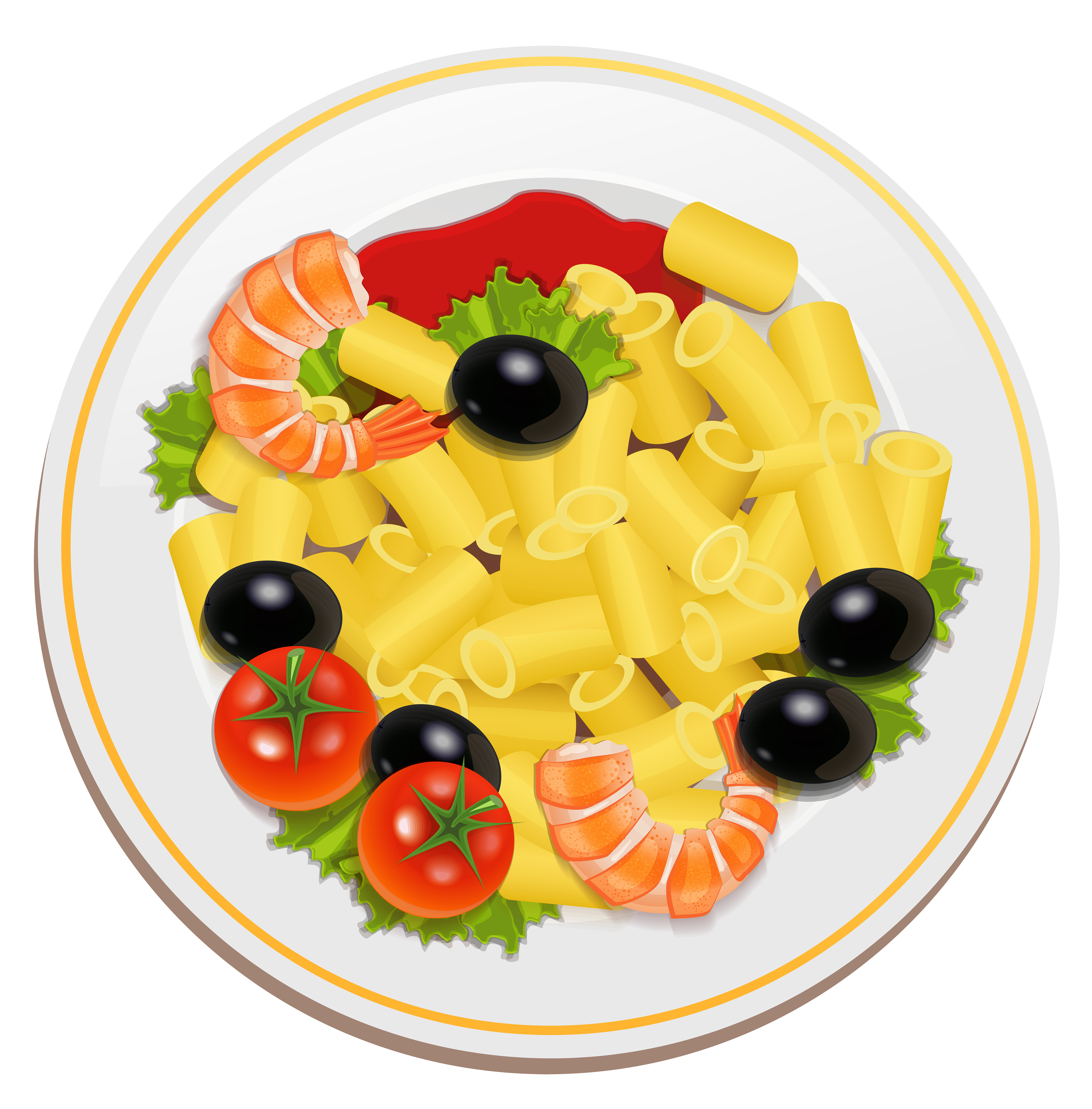 Pasta with Shrimps PNG Clipart - Best WEB Clipart