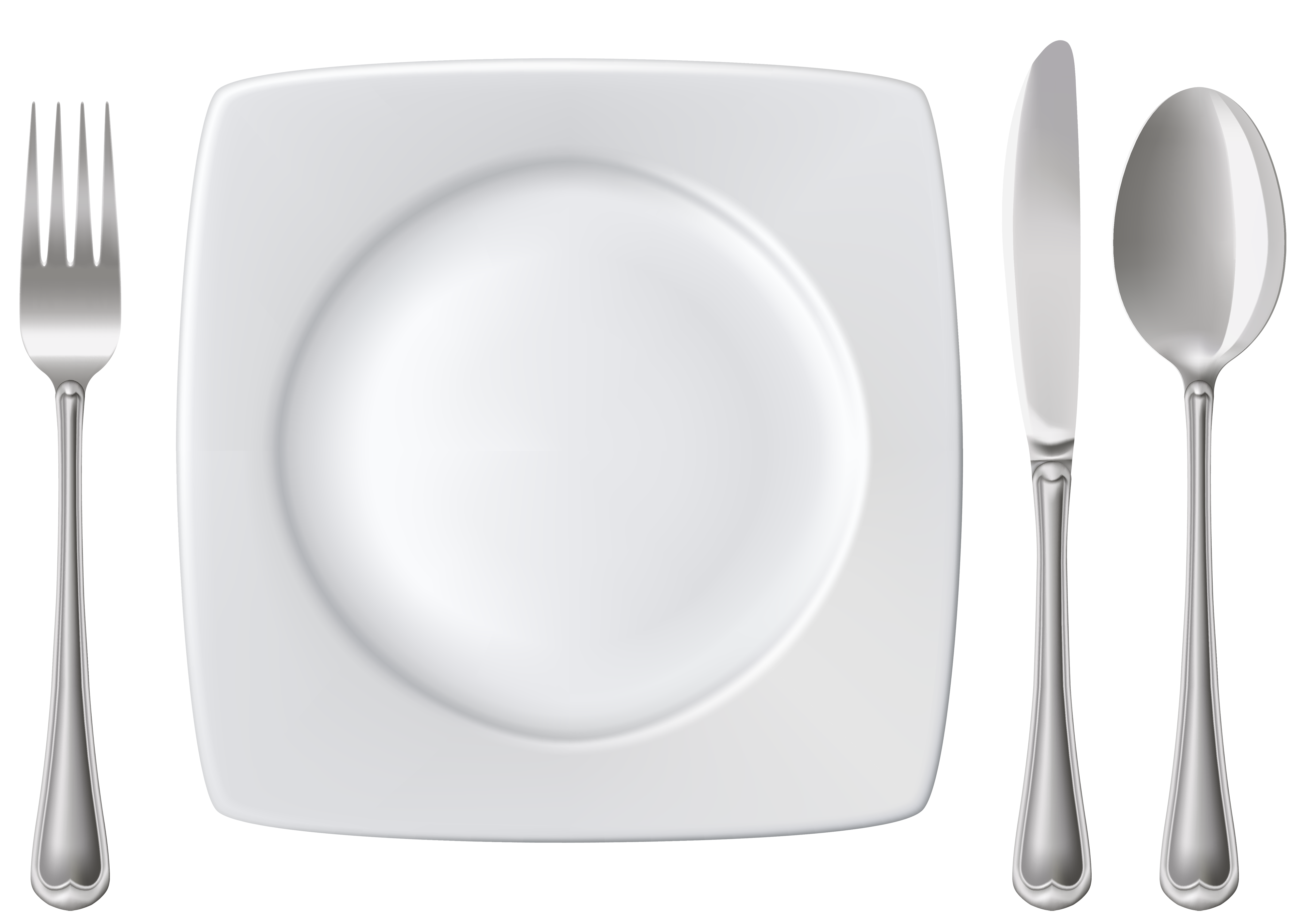 Plate Spoon Knife and Fork PNG Clipart - Best WEB Clipart