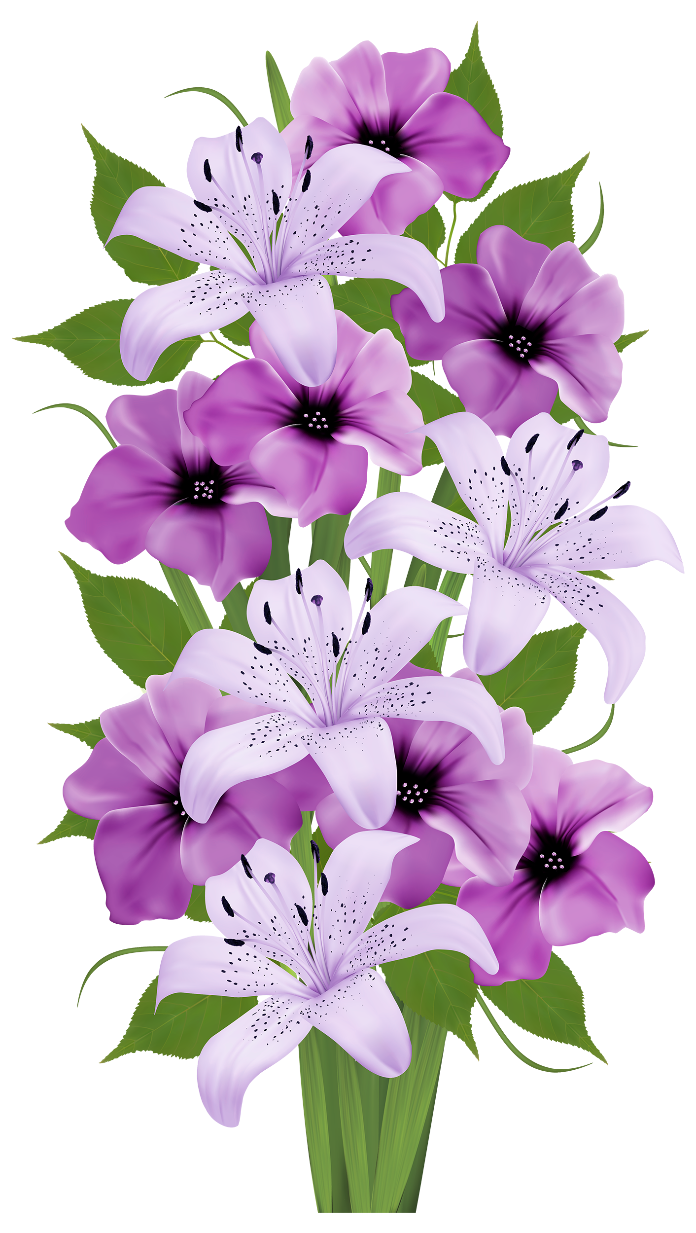 Purple Decorative Bouquet PNG Clipart - Best WEB Clipart