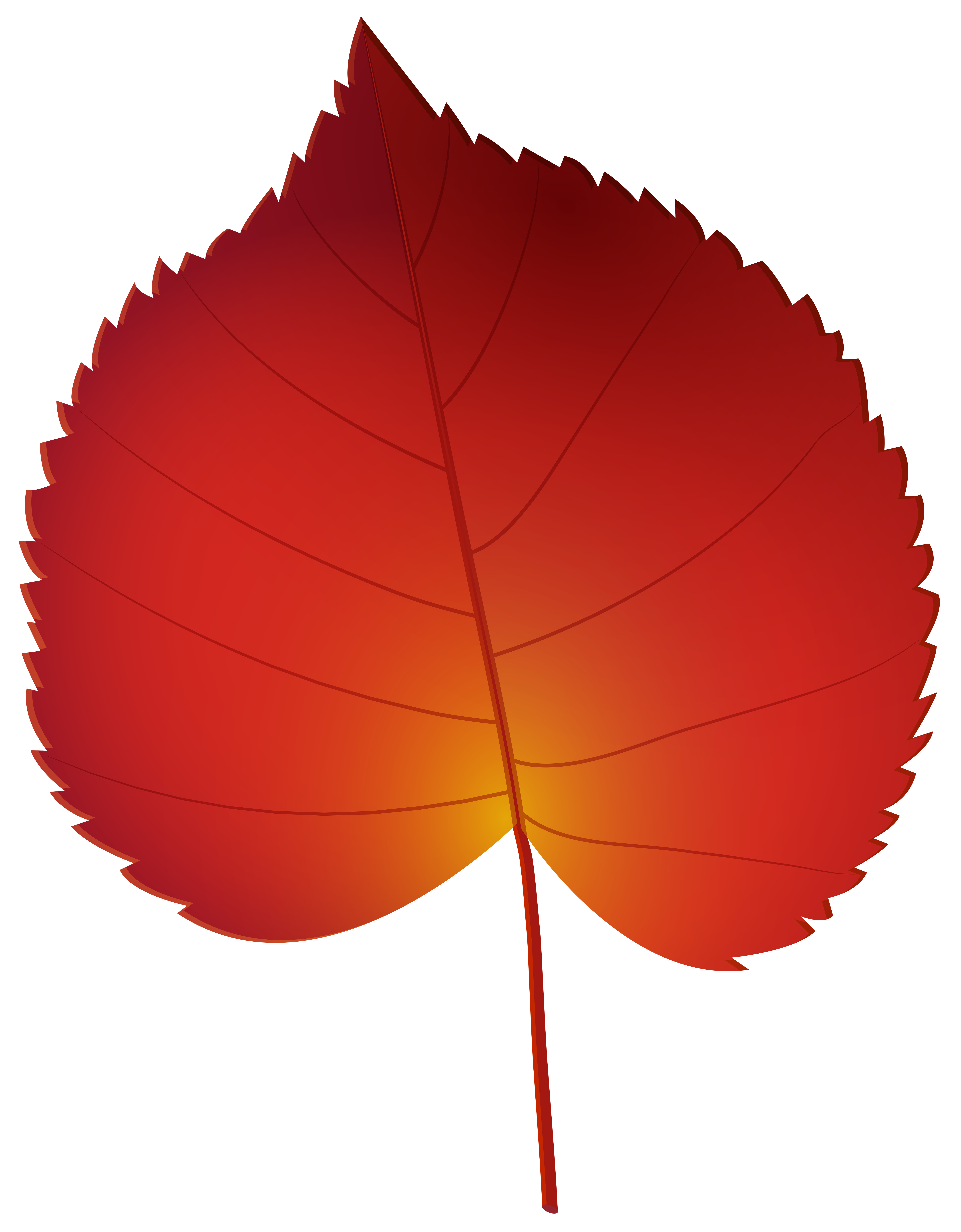 Red Autumn Leaf PNG Clip Art - Best WEB Clipart
