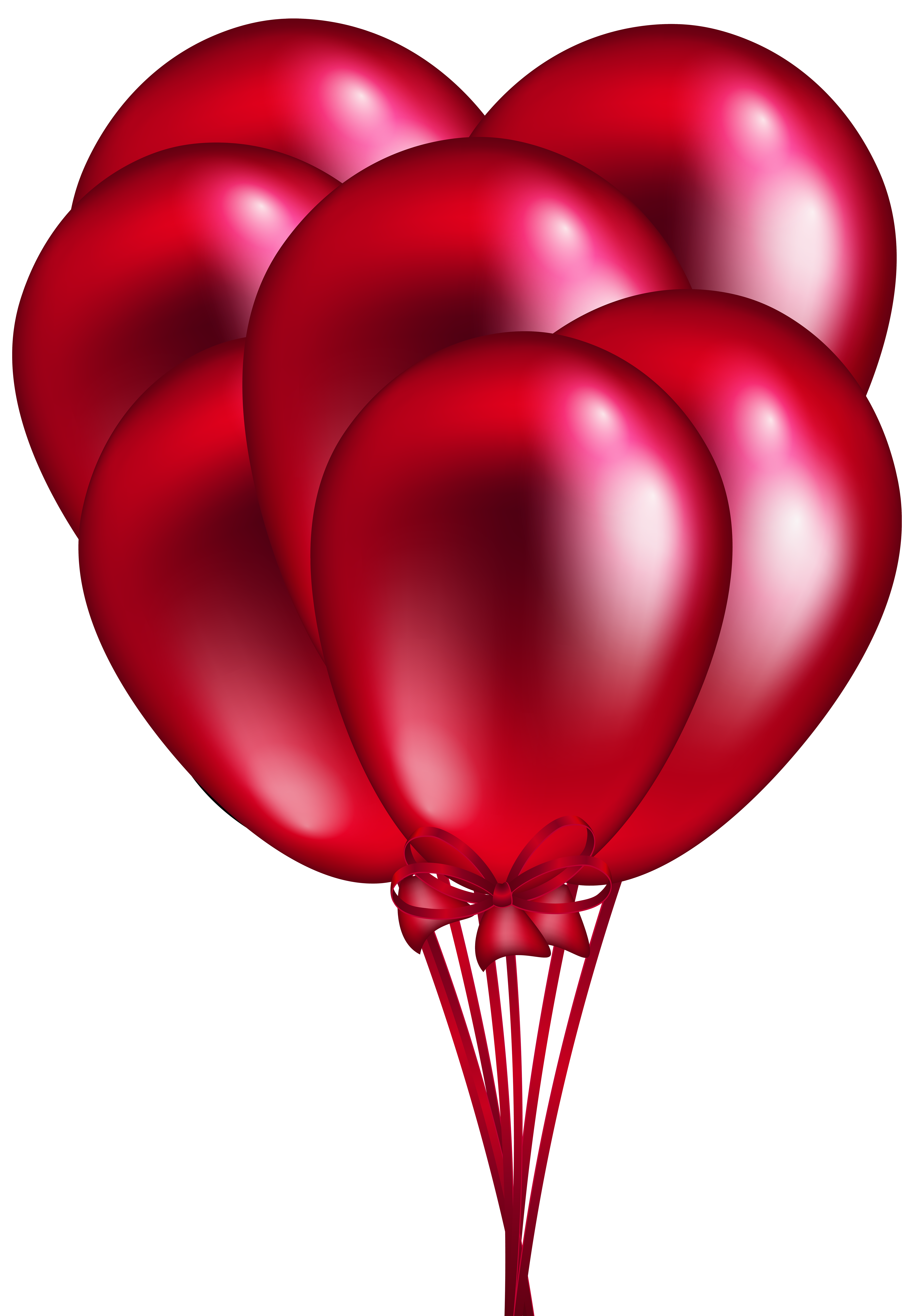 Red Balloon Bunch PNG Clip Art - Best WEB Clipart