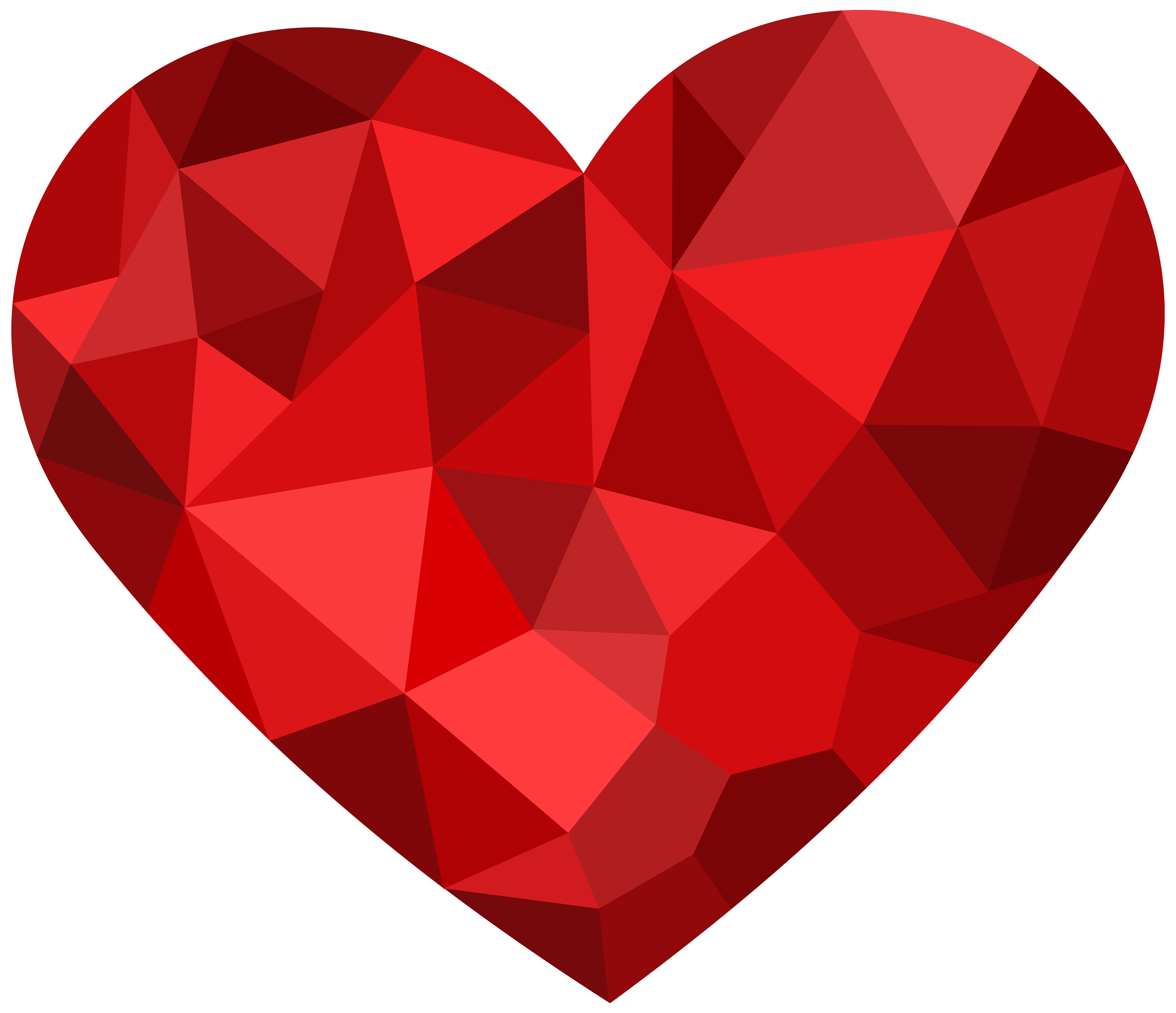 Red Mosaic Heart PNG Clipart - Best WEB Clipart