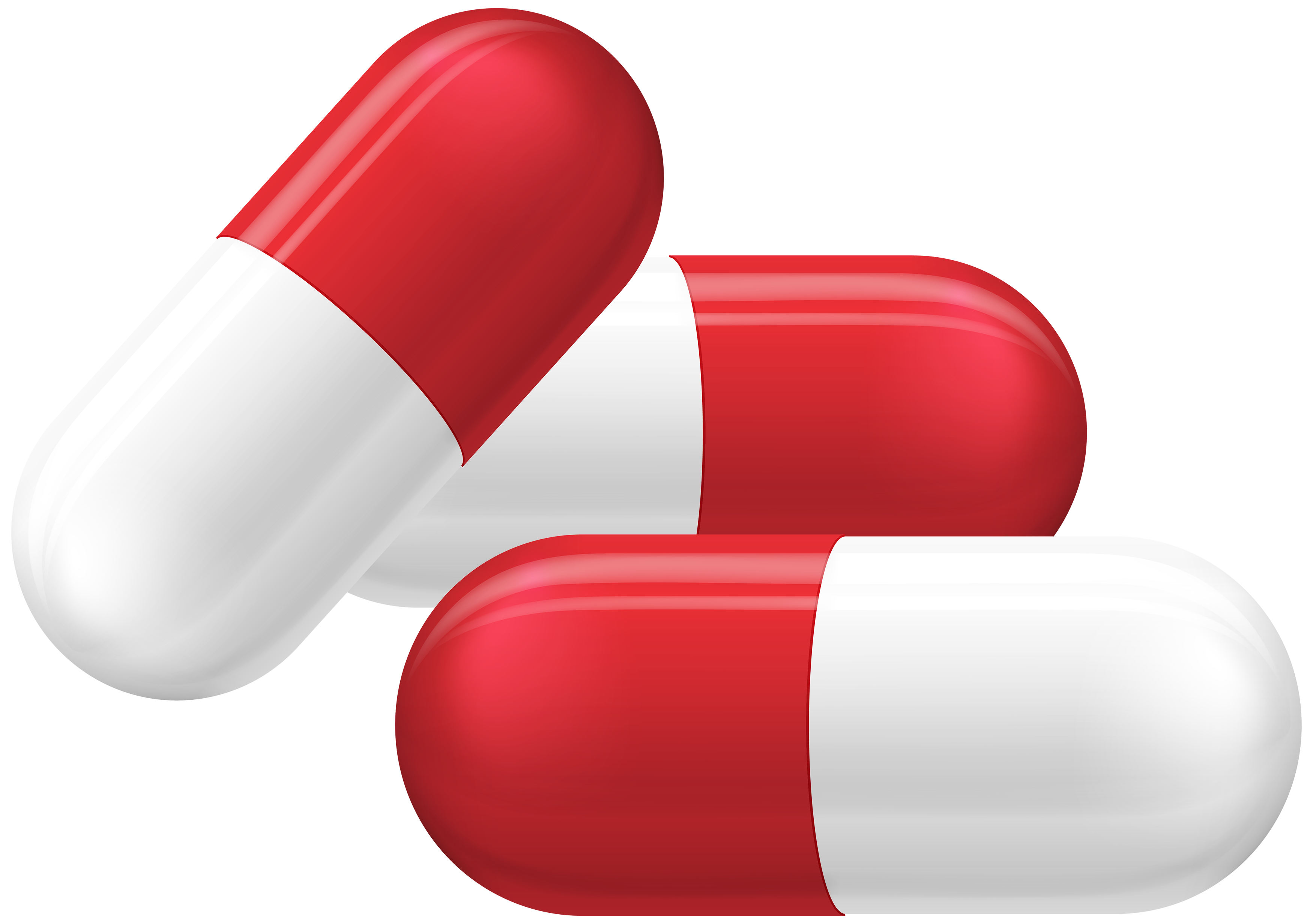 Red and White Pills Capsules PNG Clipart - Best WEB Clipart