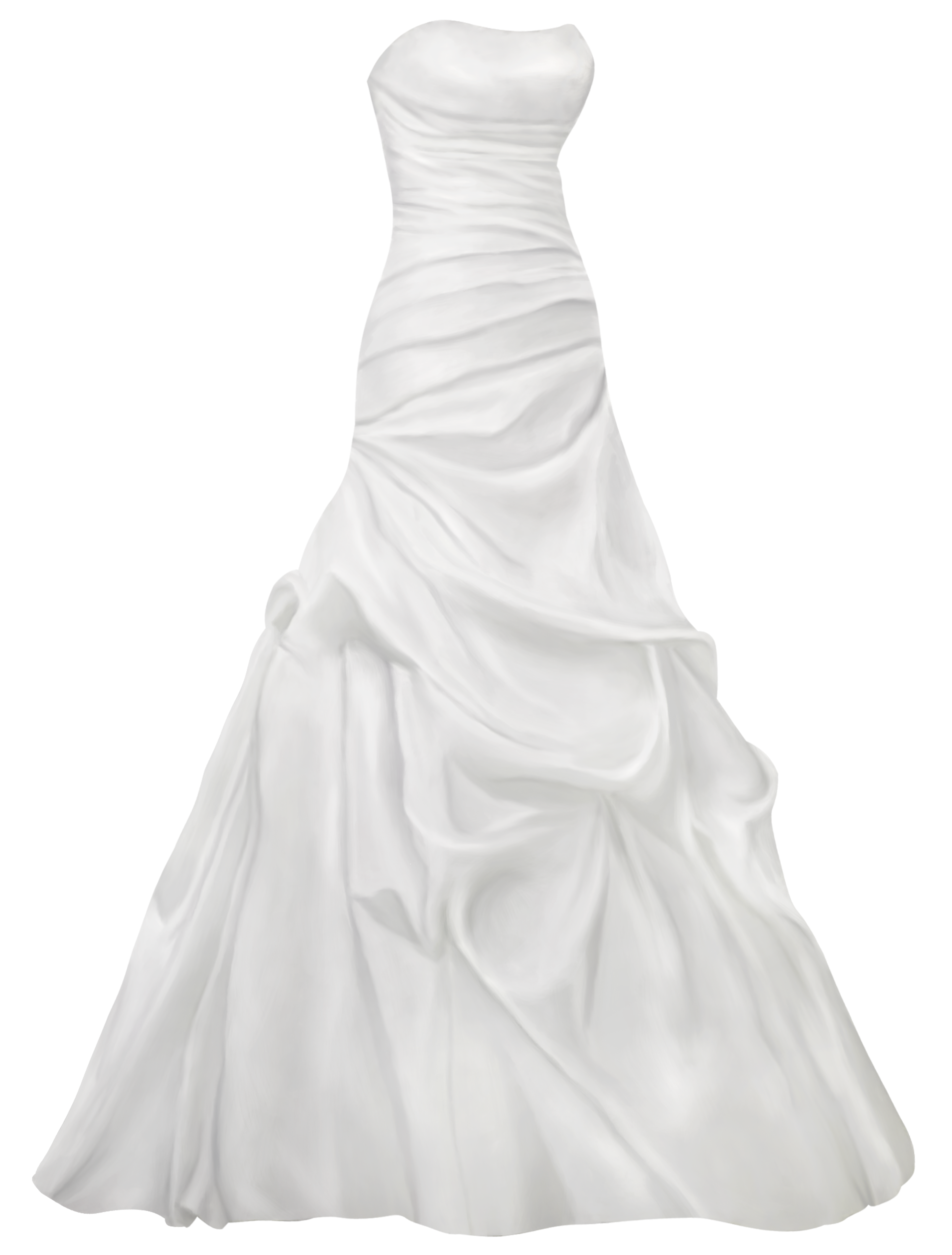 Satin Gown Wedding Dress PNG Clip Art - Best WEB Clipart