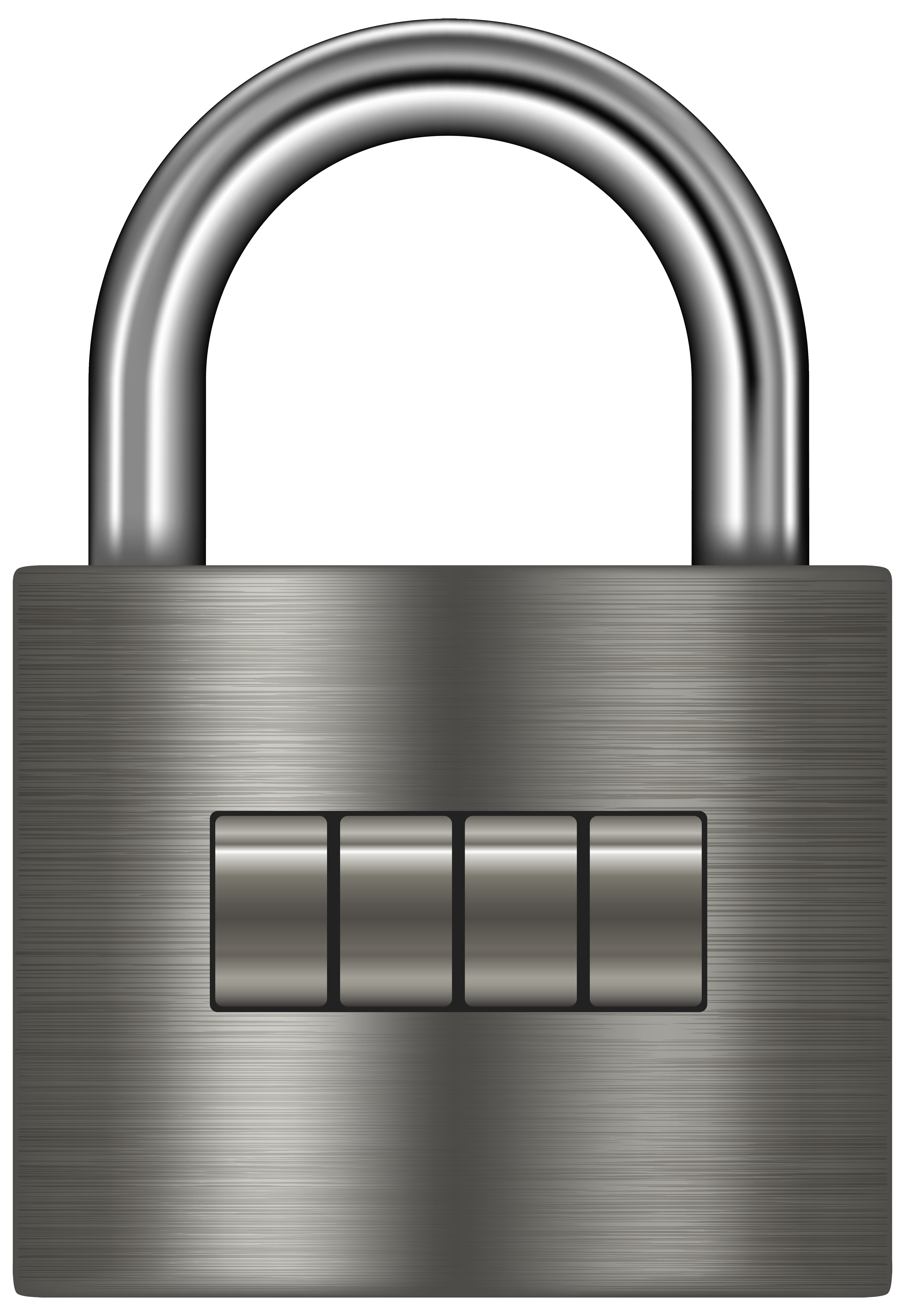 Silver Padlock PNG Clip Art - Best WEB Clipart