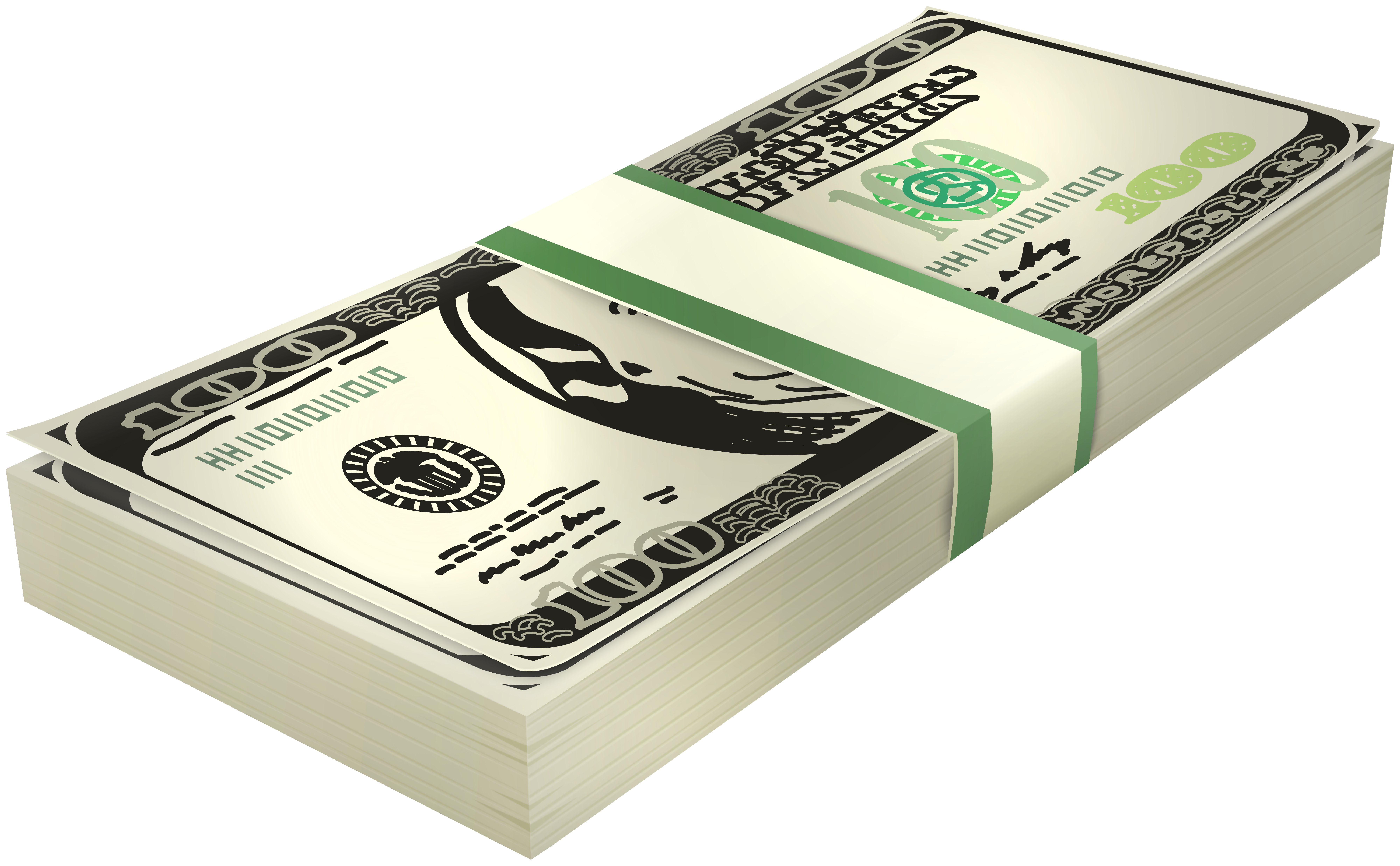 Stack of 100 US Dollar Banknotes PNG Clipart - Best WEB Clipart