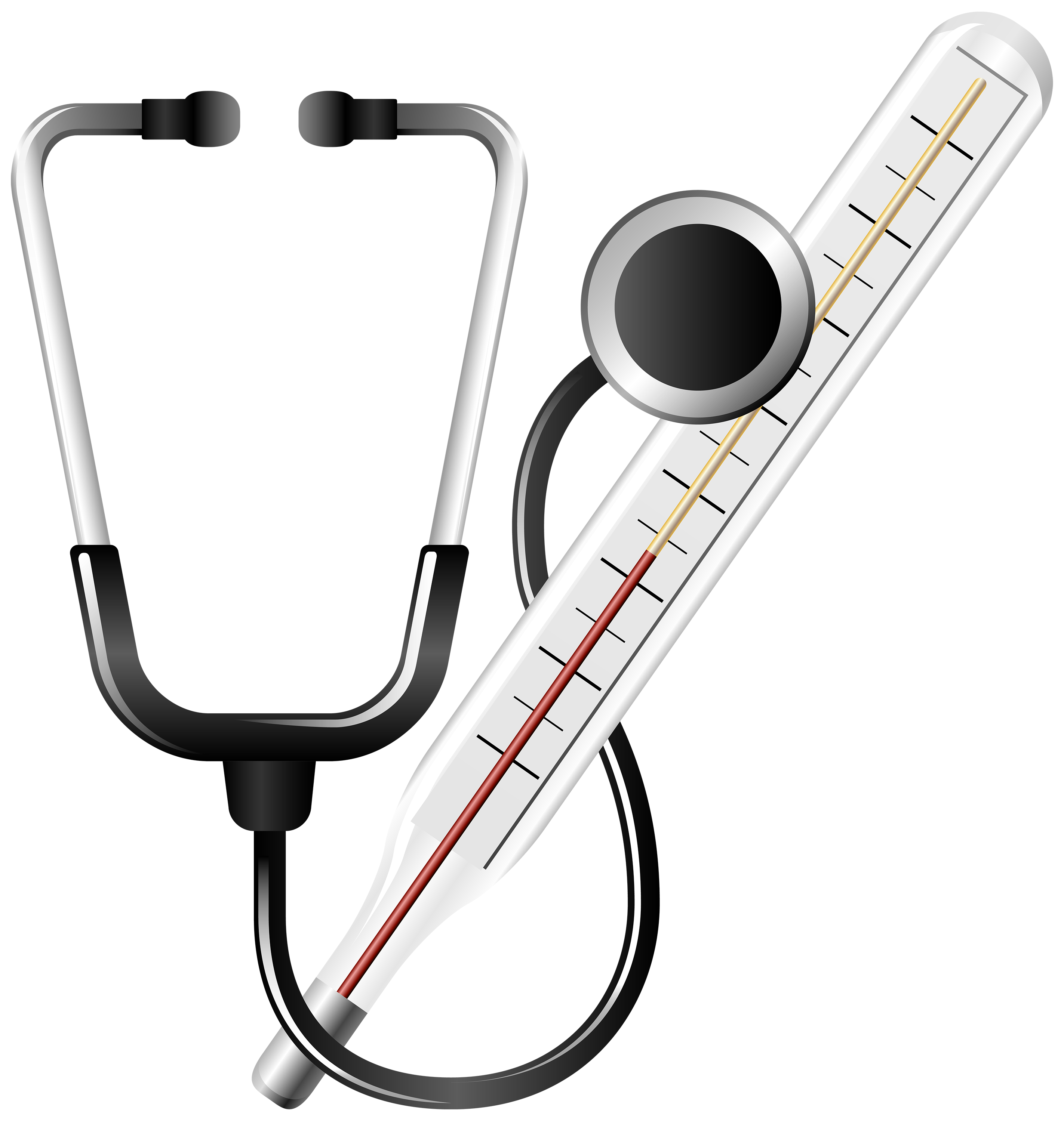 Stethoscope and Medical Thermometer PNG Clipart - Best WEB Clipart