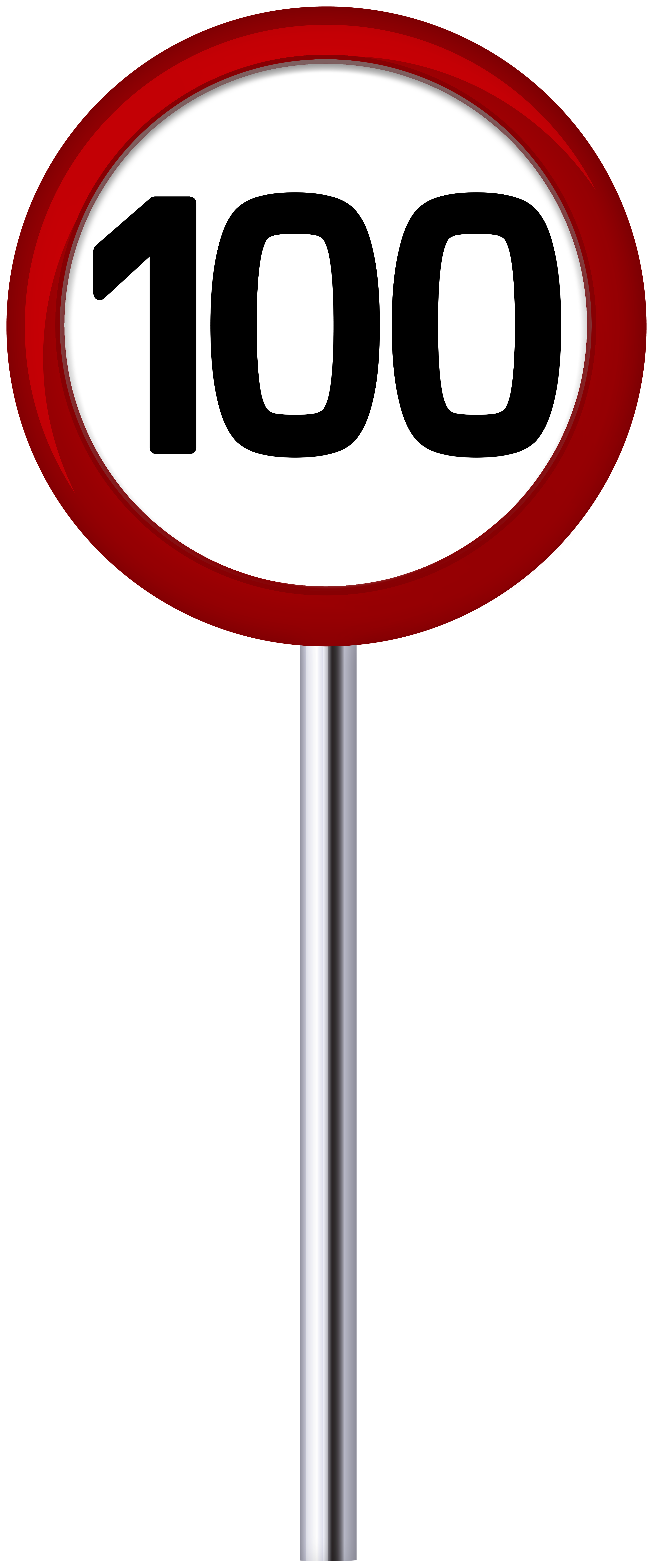 Traffic Sign Speed Limit 100 PNG Clip Art - Best WEB Clipart