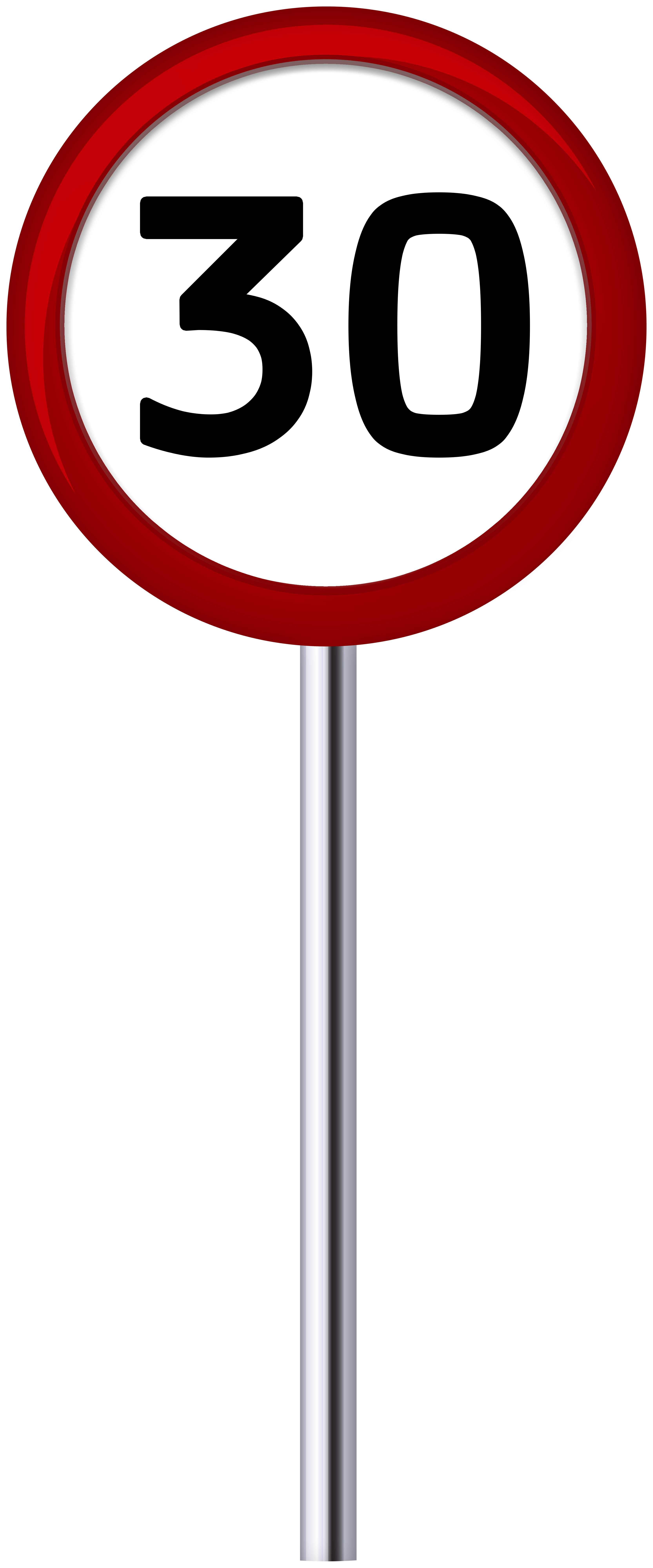 Traffic Sign Speed Limit 30 PNG Clip Art - Best WEB Clipart