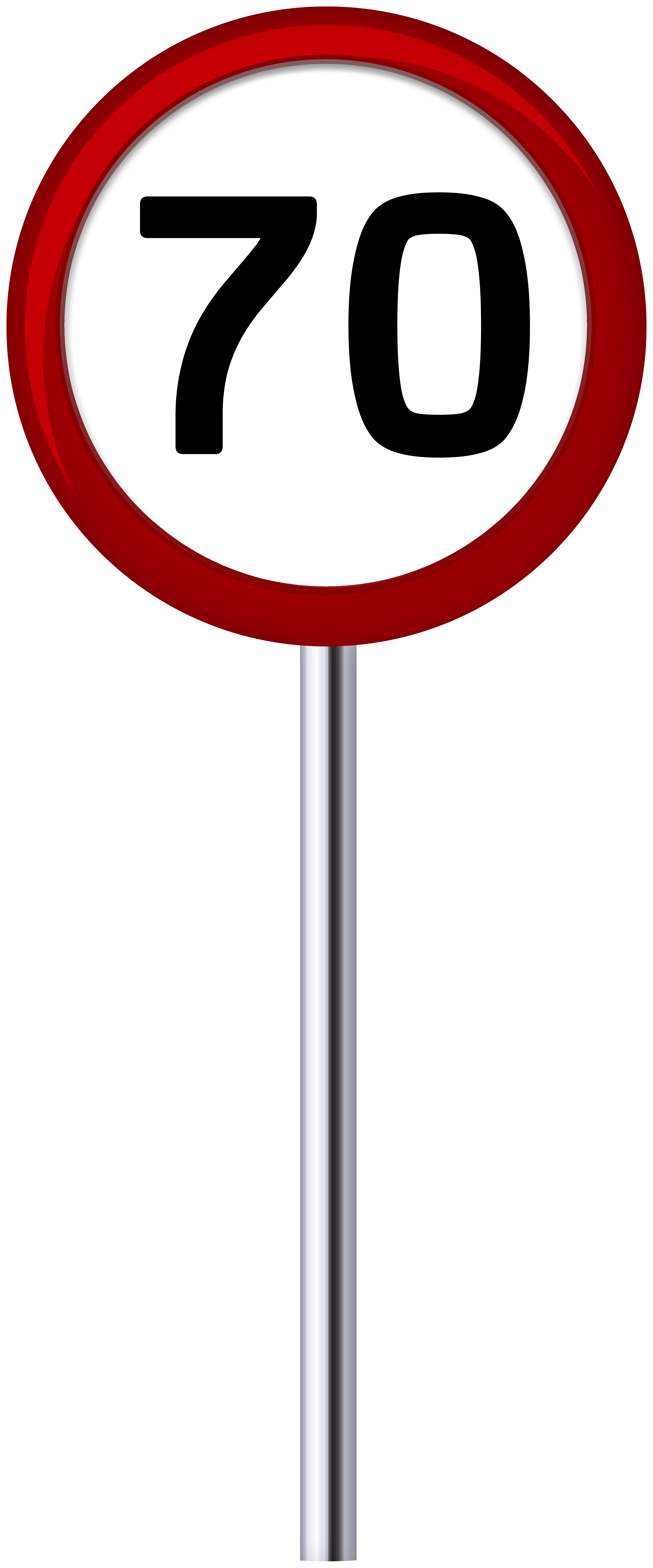 Traffic Sign Speed Limit 70 PNG Clip Art - Best WEB Clipart