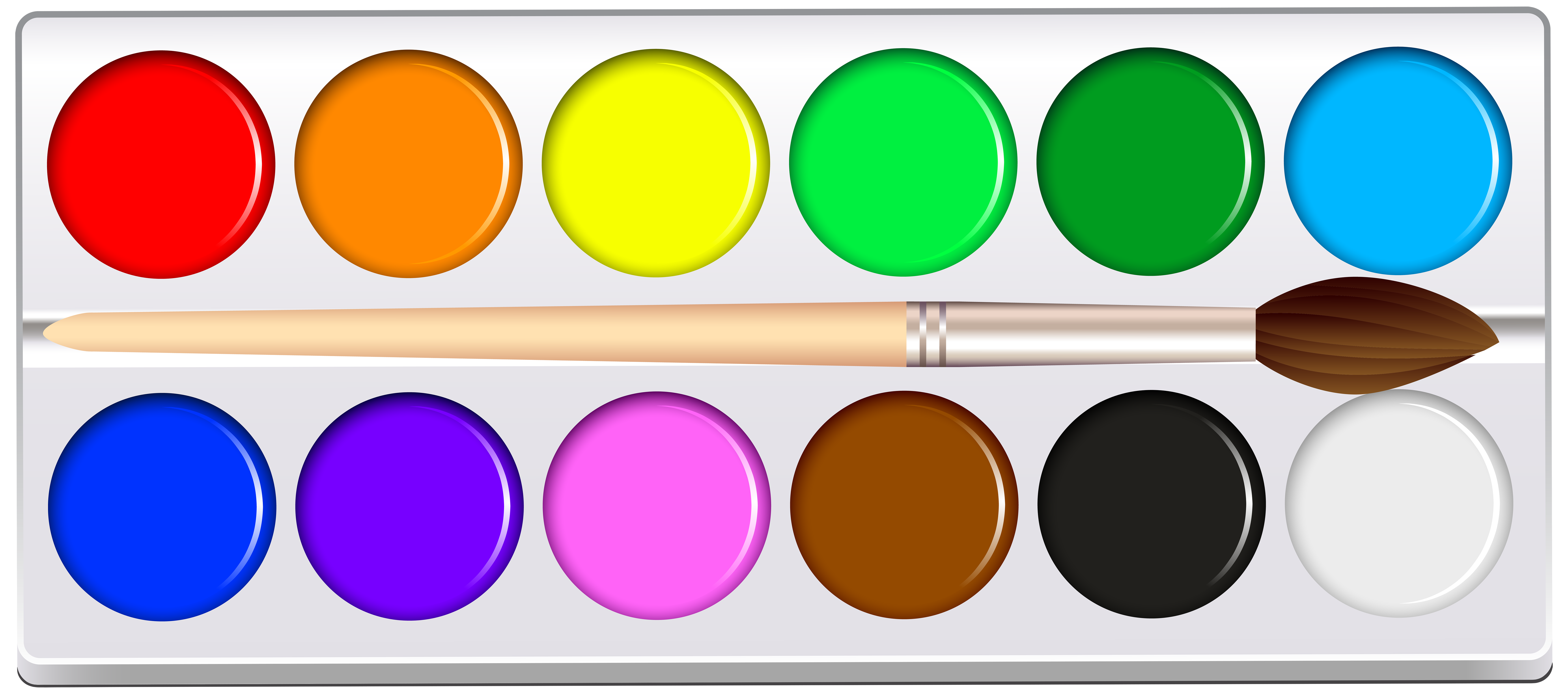 Watercolor Pan Set PNG Clip Art - Best WEB Clipart