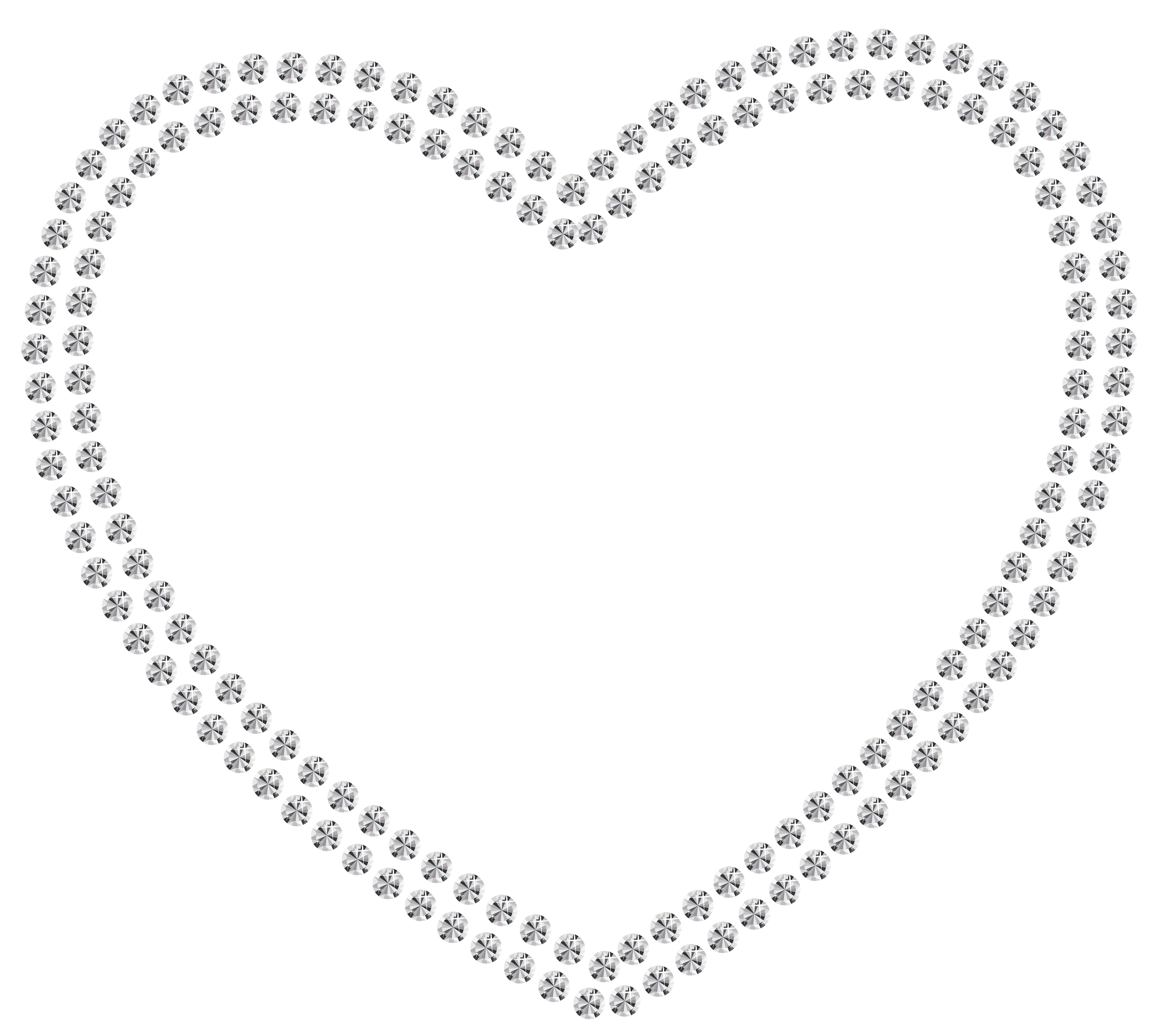 White Diamond Heart PNG Clipart - Best WEB Clipart