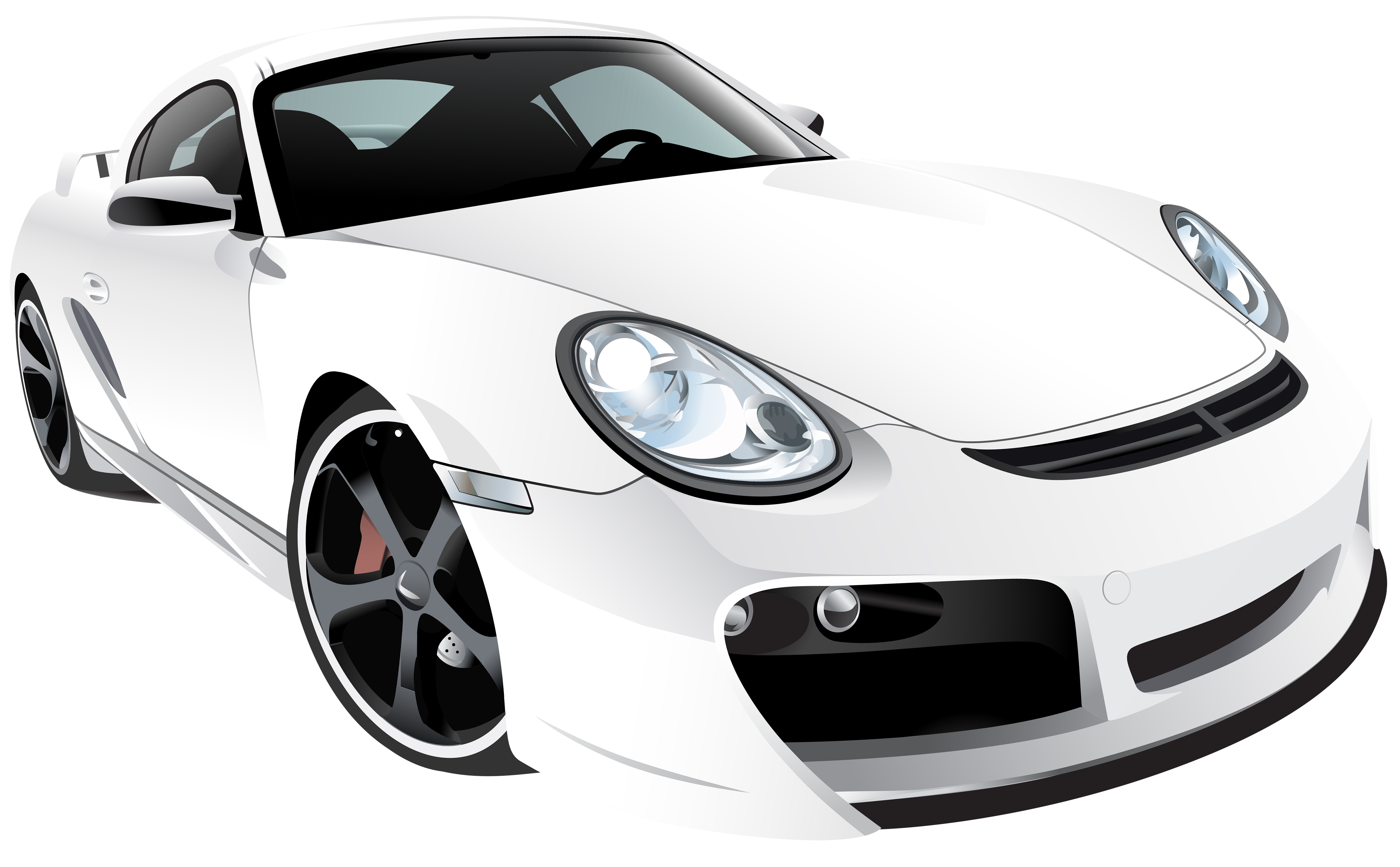 White Sport Car PNG Clip Art - Best WEB Clipart