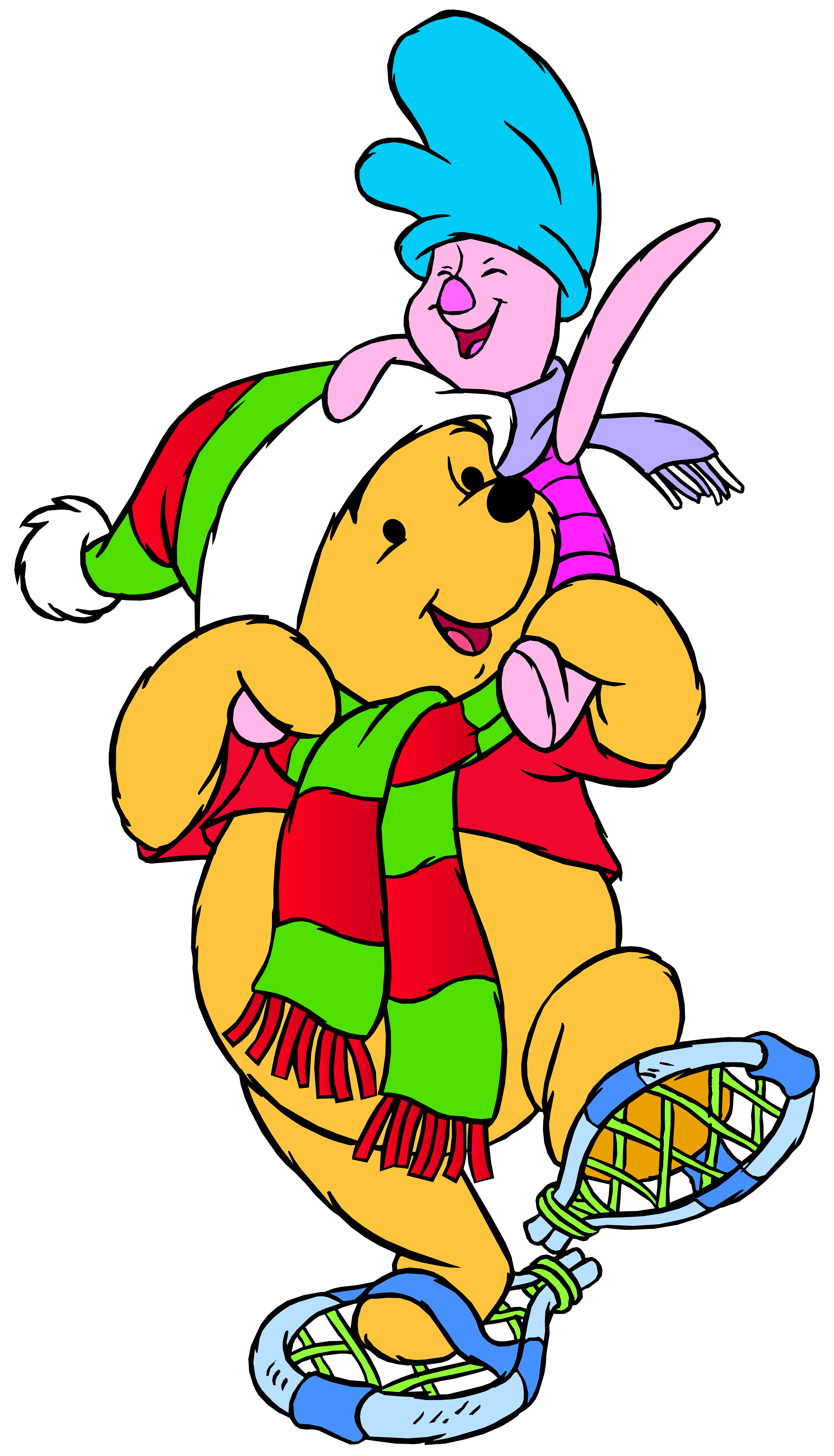 Winnie the Pooh and Piglet Winter PNG Clip Art - Best WEB Clipart