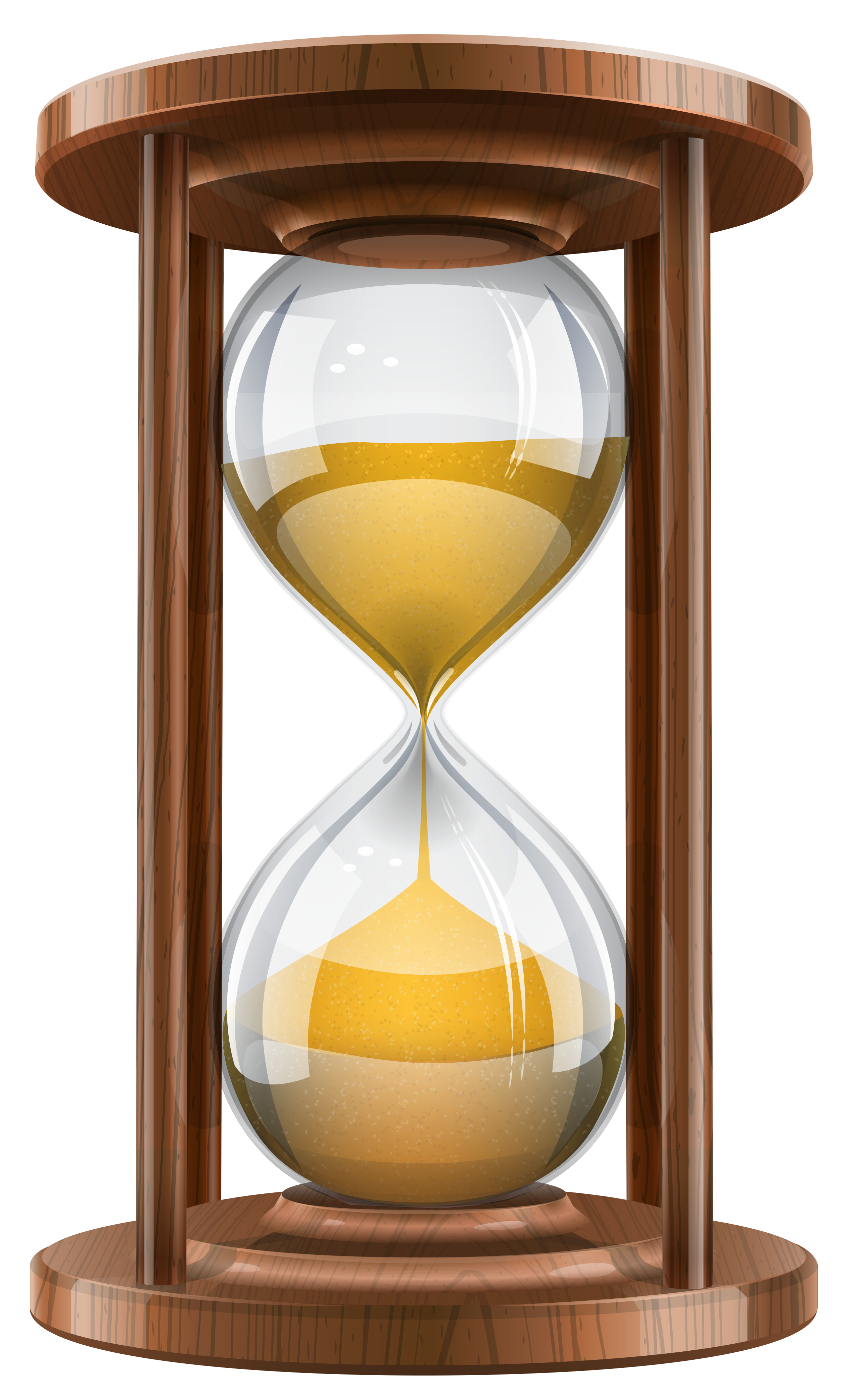 Wooden Sand Clock PNG Clip Art - Best WEB Clipart