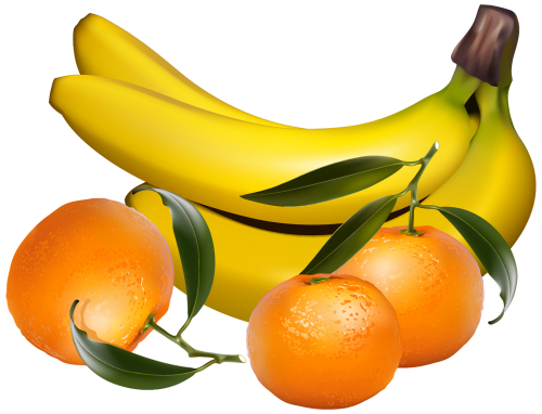 Bananas and Tangerines PNG Clipart - High-quality PNG Clipart Image in cattegory Fruits PNG / Clipart from ClipartPNG.com