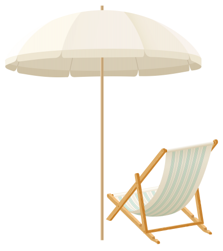Beach Umbrella with Chair PNG Clip Art - High-quality PNG Clipart Image in cattegory Summer PNG / Clipart from ClipartPNG.com