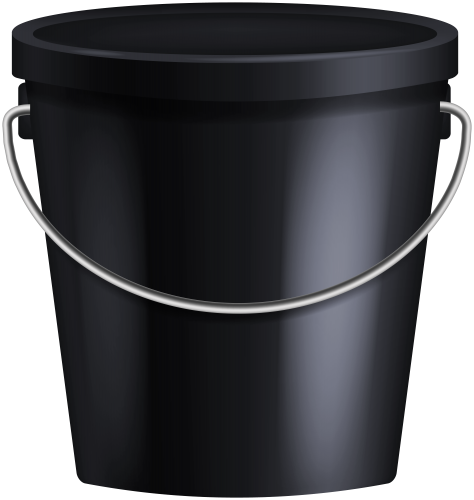 Black Bucket PNG Clipart - High-quality PNG Clipart Image in cattegory Cleaning Tools PNG / Clipart from ClipartPNG.com