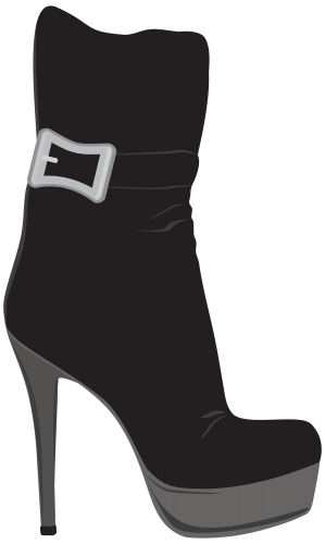 Black Female Boots PNG Clipart - High-quality PNG Clipart Image in cattegory Shoes PNG / Clipart from ClipartPNG.com