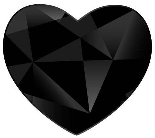 Black Gem Heart PNG Clipart - High-quality PNG Clipart Image in cattegory Gems PNG / Clipart from ClipartPNG.com
