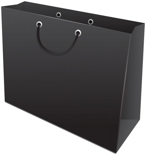 Black Gift Bag PNG Clip Art - High-quality PNG Clipart Image in cattegory Gifts PNG / Clipart from ClipartPNG.com