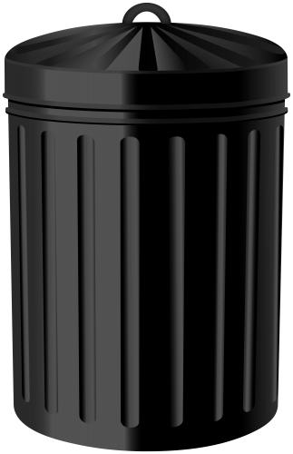 Black Steel Trash Can PNG Clipart - High-quality PNG Clipart Image in cattegory Cleaning Tools PNG / Clipart from ClipartPNG.com