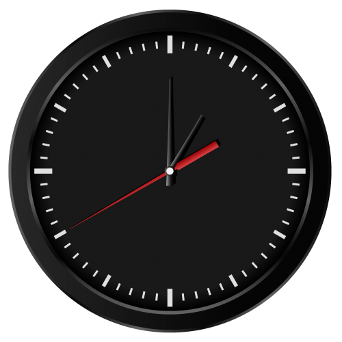Black Wall ClockPNG Clip Art - High-quality PNG Clipart Image in cattegory Clock PNG / Clipart from ClipartPNG.com