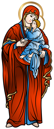 Blessed Virgin Mary with Baby Jesus - High-quality PNG Clipart Image in cattegory Christianity PNG / Clipart from ClipartPNG.com