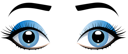 Blue Female Eyes with Eyebrows PNG Clip Art - High-quality PNG Clipart Image in cattegory Eyes PNG / Clipart from ClipartPNG.com