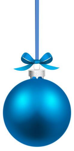 Blue Hanging Christmas Ball PNG Clipart - High-quality PNG Clipart Image in cattegory Christmas PNG / Clipart from ClipartPNG.com