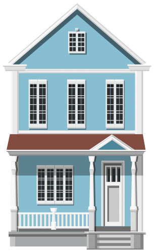 Blue House PNG Clip Art - High-quality PNG Clipart Image in cattegory Houses PNG / Clipart from ClipartPNG.com