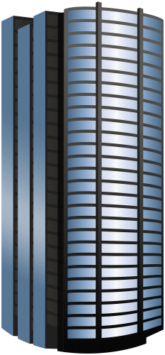 Blue Round Skyscraper PNG Clipart - High-quality PNG Clipart Image in cattegory Buildings PNG / Clipart from ClipartPNG.com